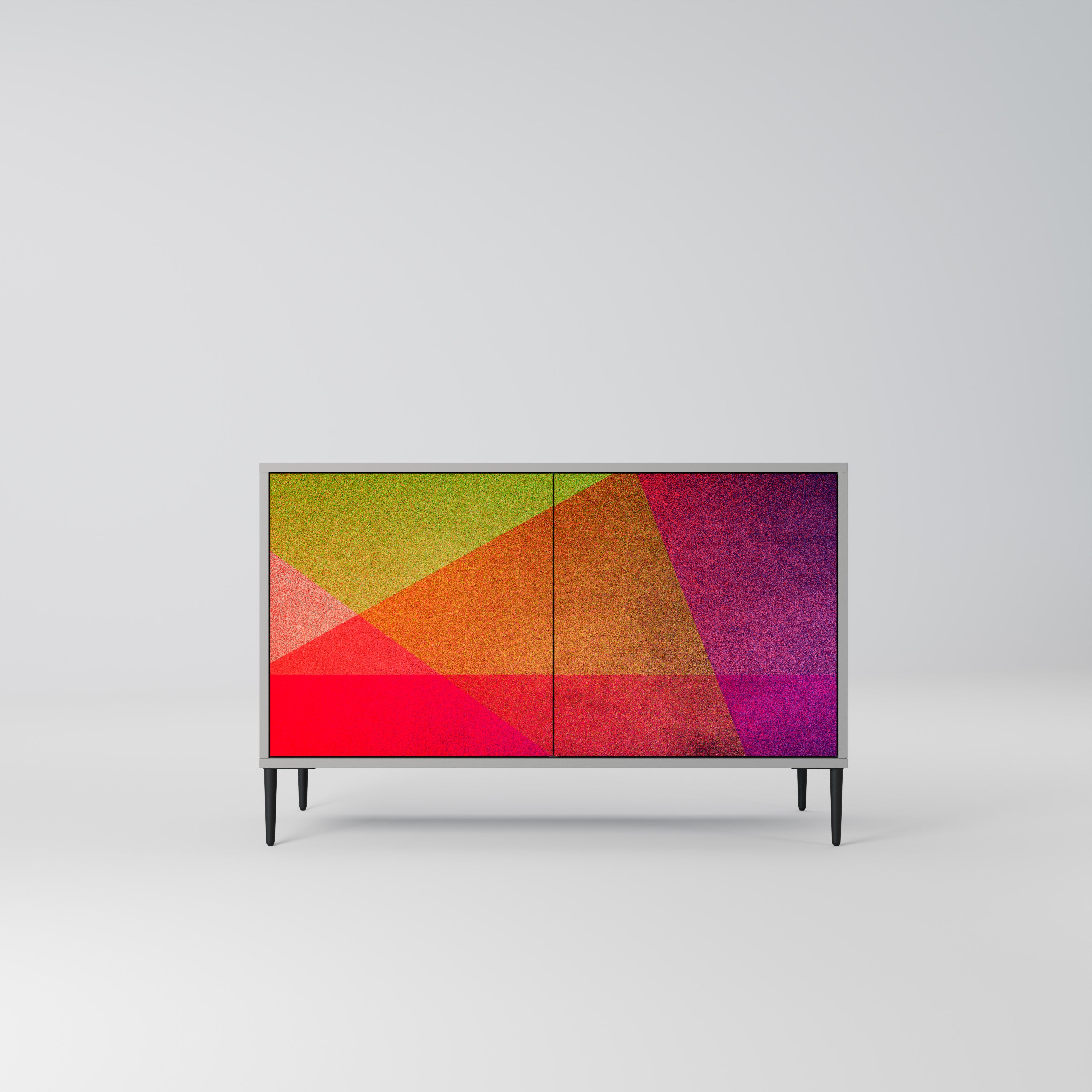 VIVID GEOMETRY Komoda 2-drzwiowa korpus Szary