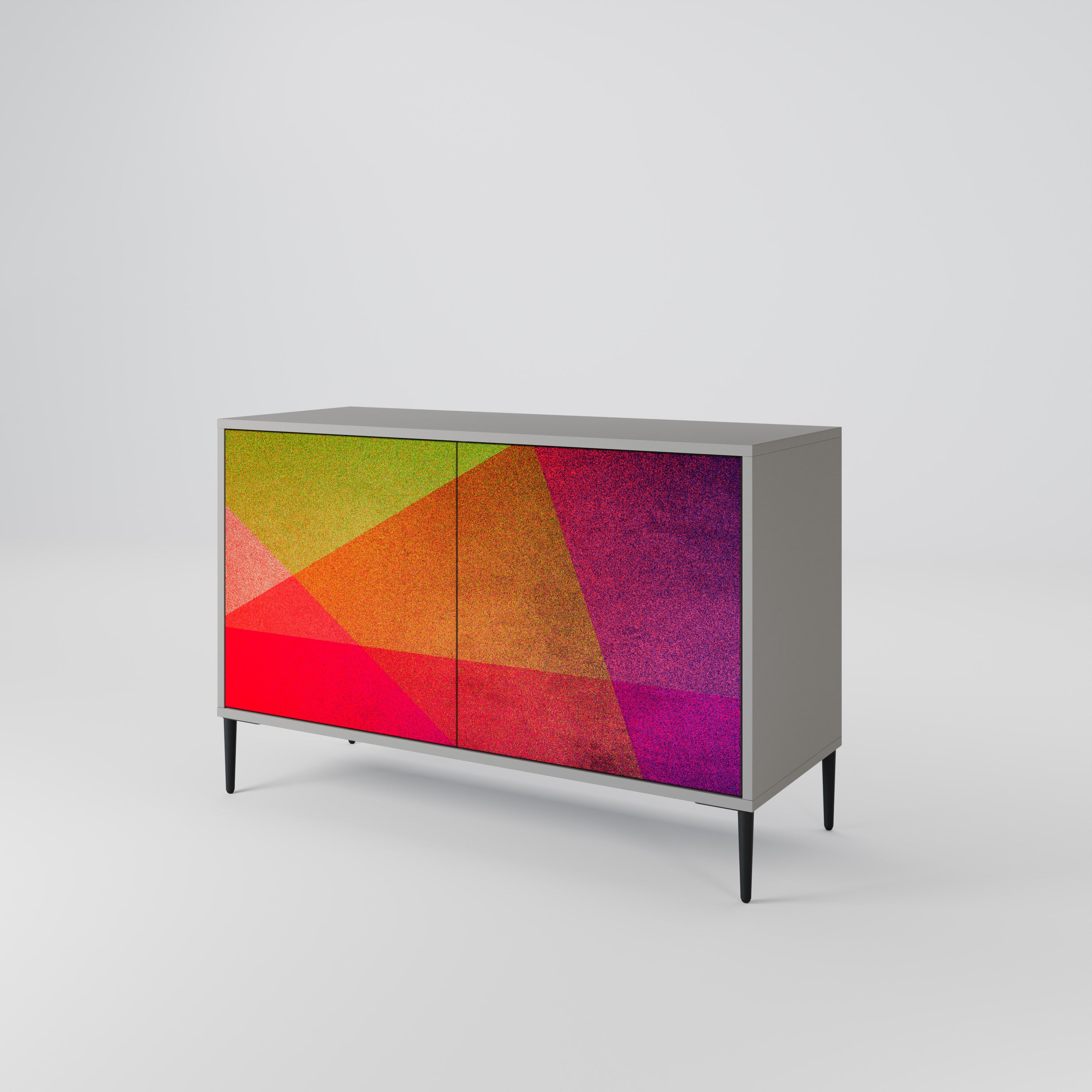 VIVID GEOMETRY Komoda 2-drzwiowa korpus Szary