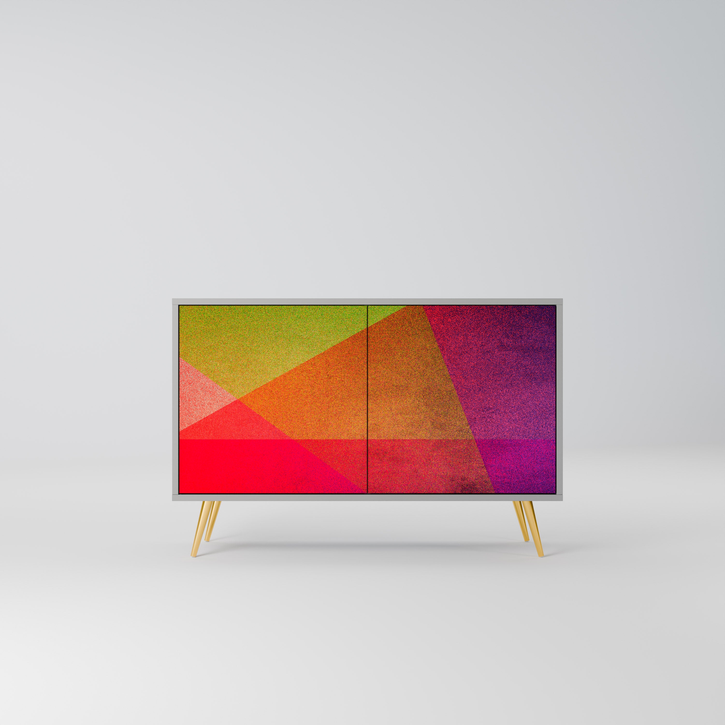 VIVID GEOMETRY Komoda 2-drzwiowa korpus Szary