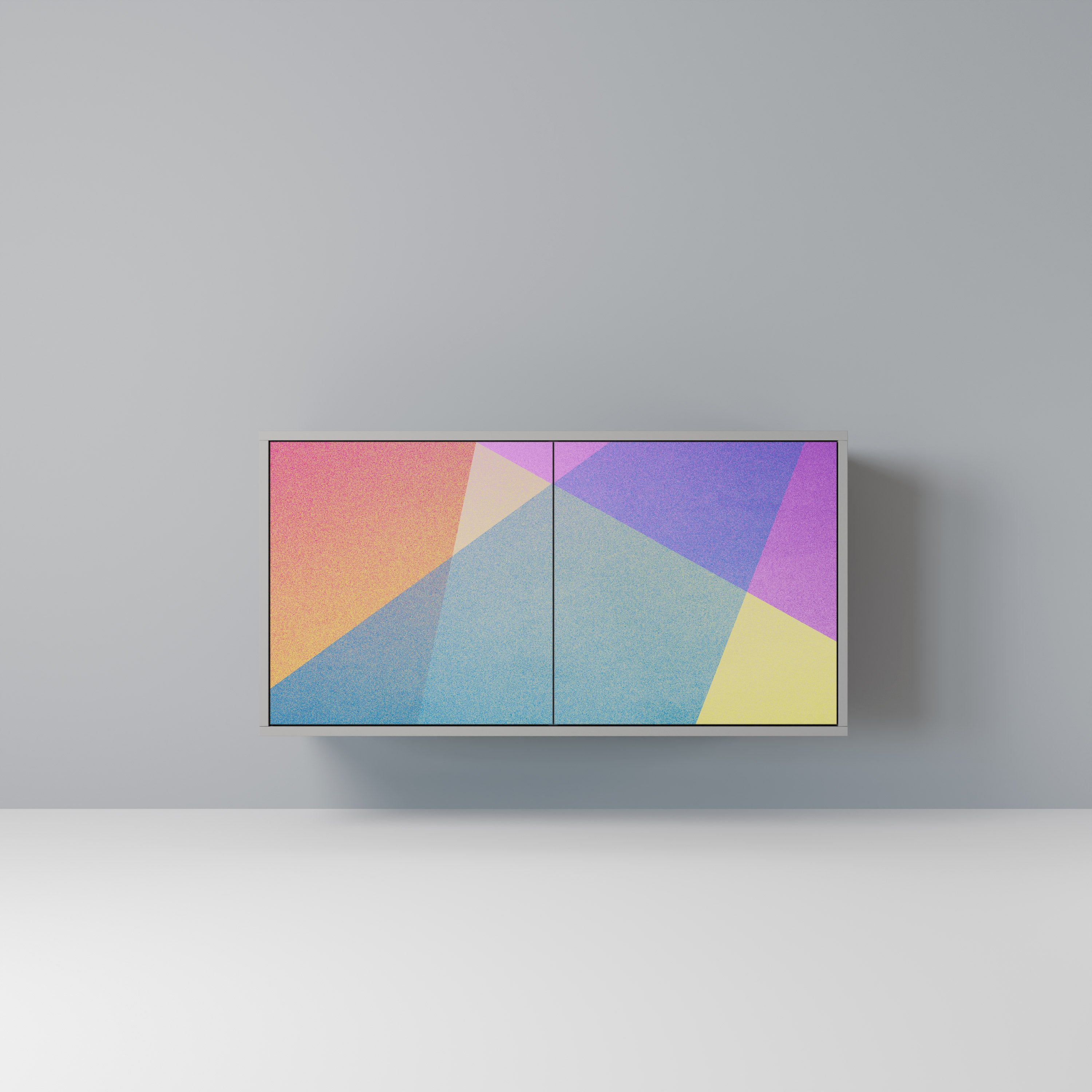 BRIGHT GEOMETRY Komoda 2-drzwiowa korpus Szary