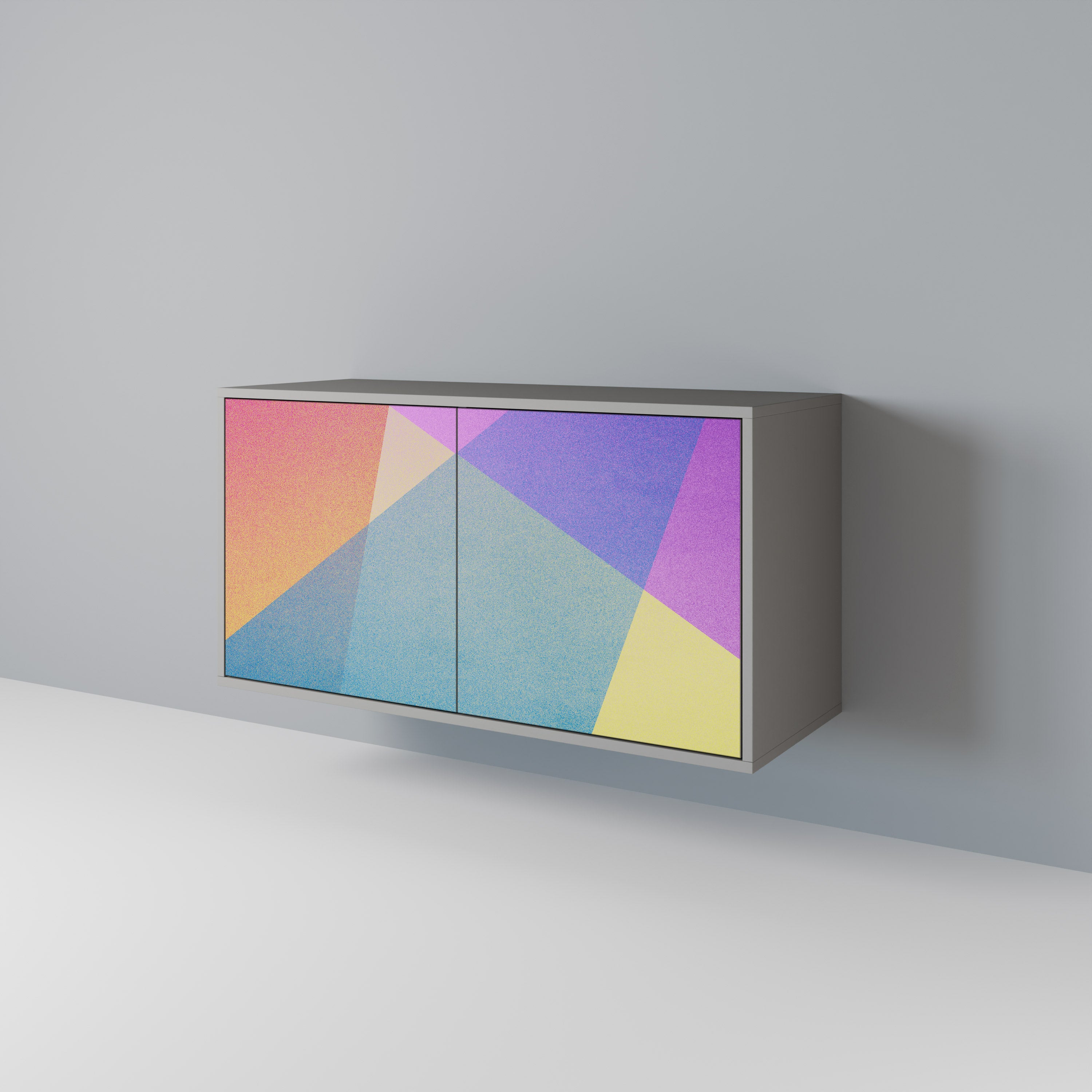 BRIGHT GEOMETRY Komoda 2-drzwiowa korpus Szary