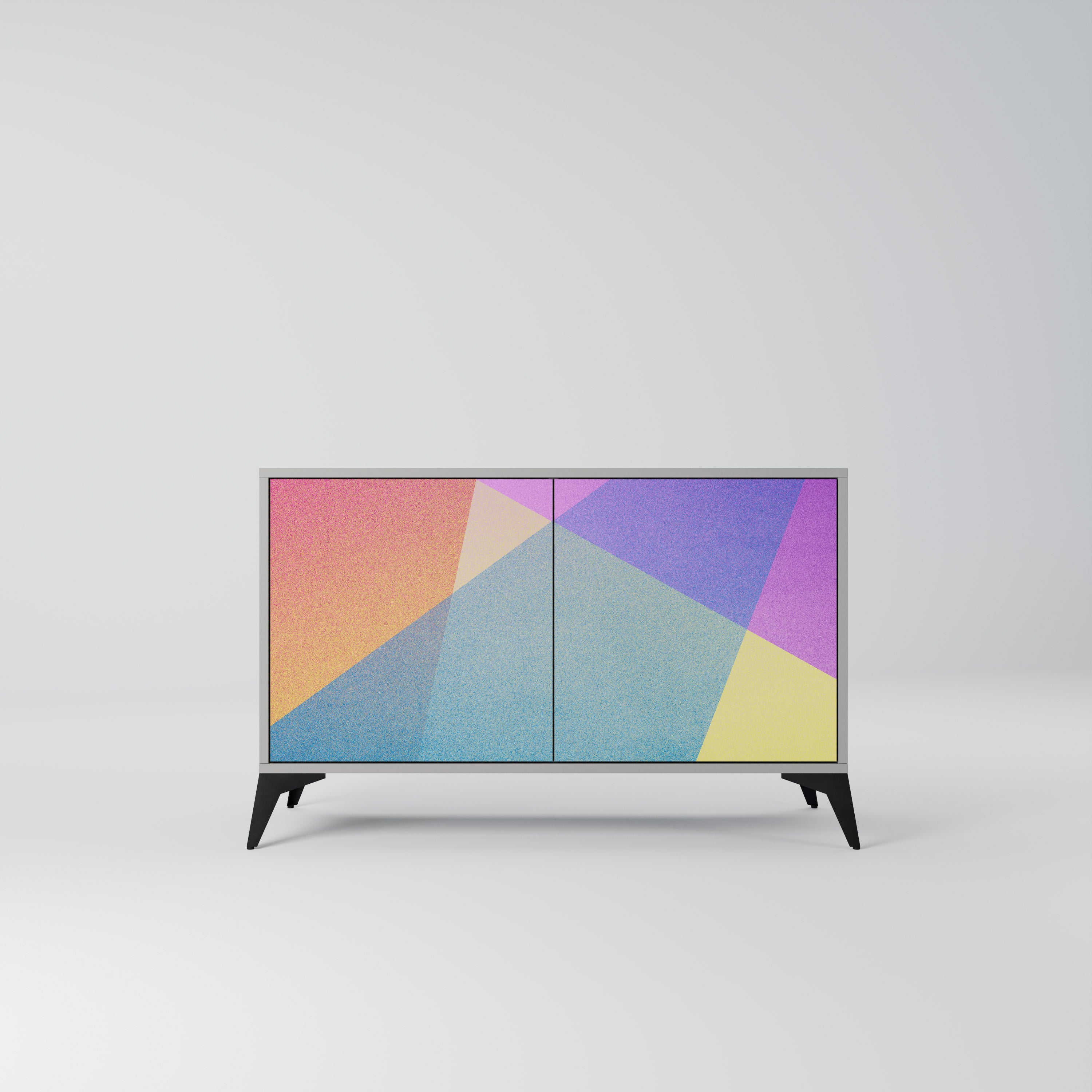 BRIGHT GEOMETRY Komoda 2-drzwiowa korpus Szary