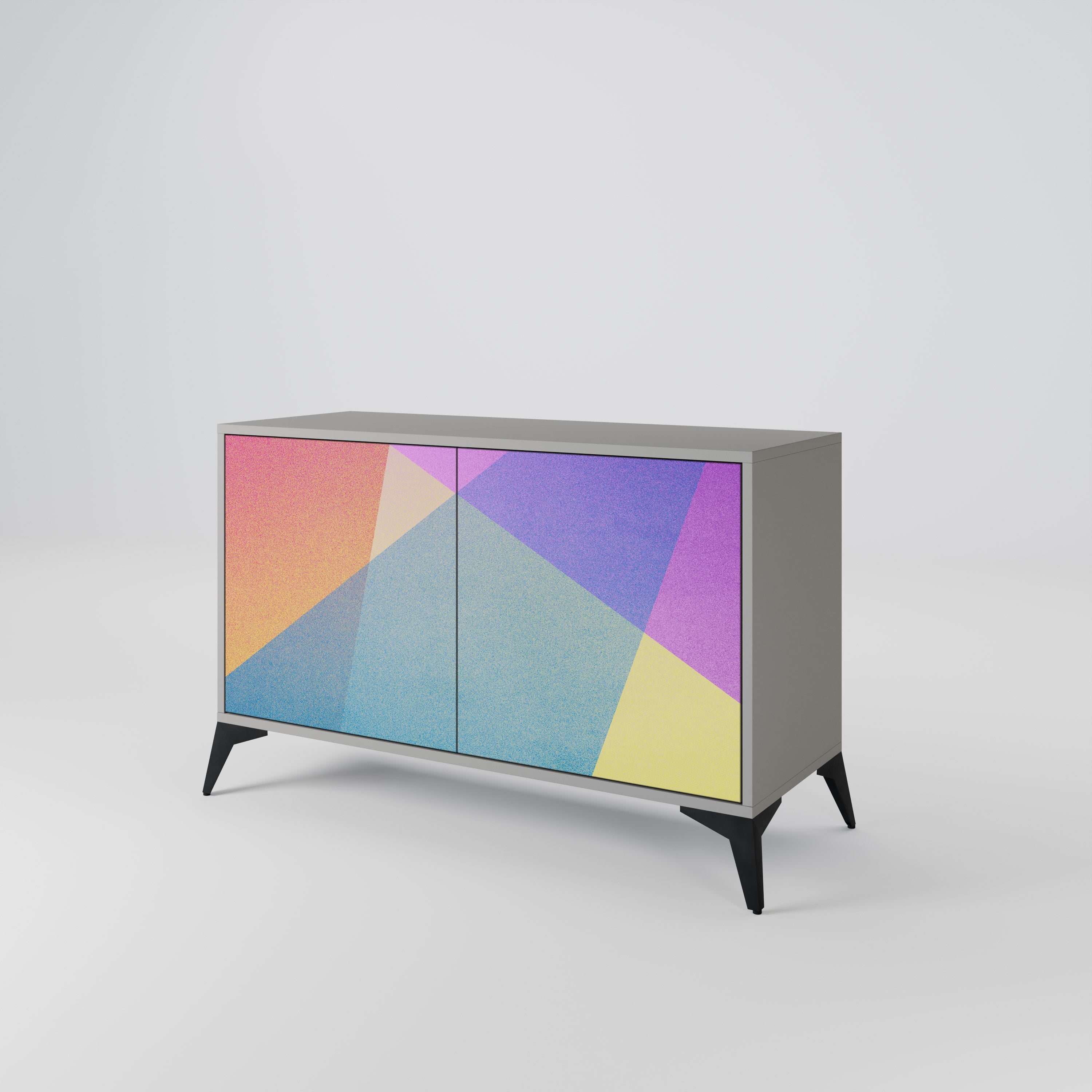 BRIGHT GEOMETRY Komoda 2-drzwiowa korpus Szary