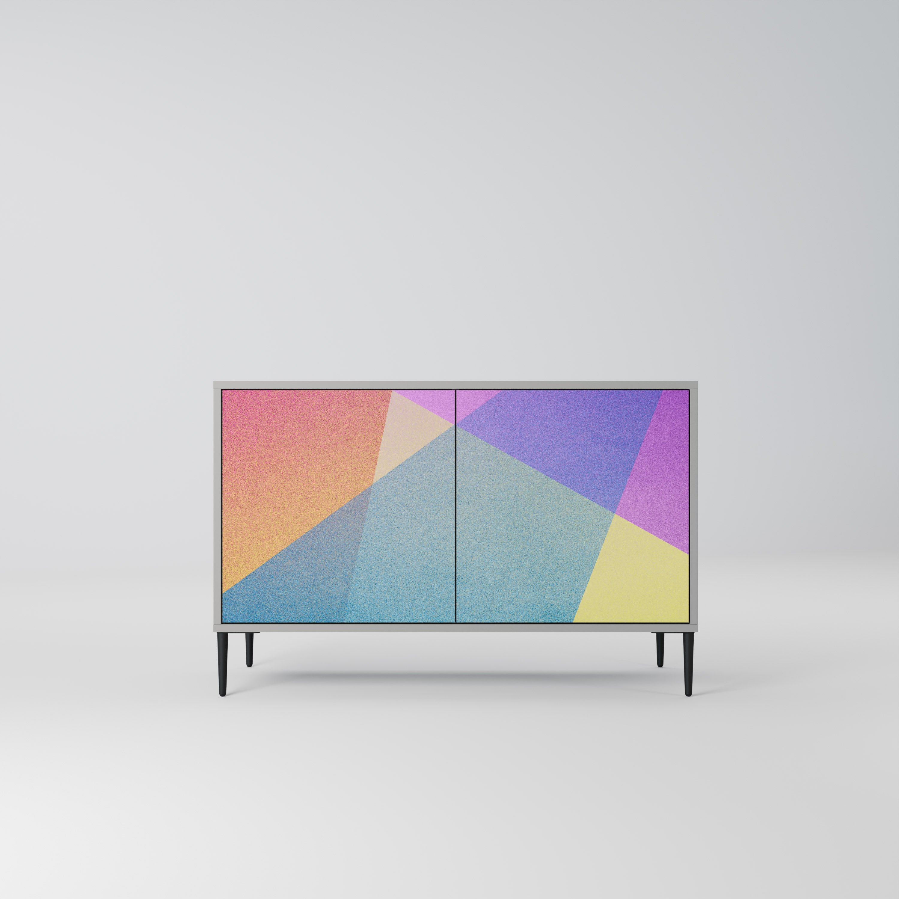BRIGHT GEOMETRY Komoda 2-drzwiowa korpus Szary