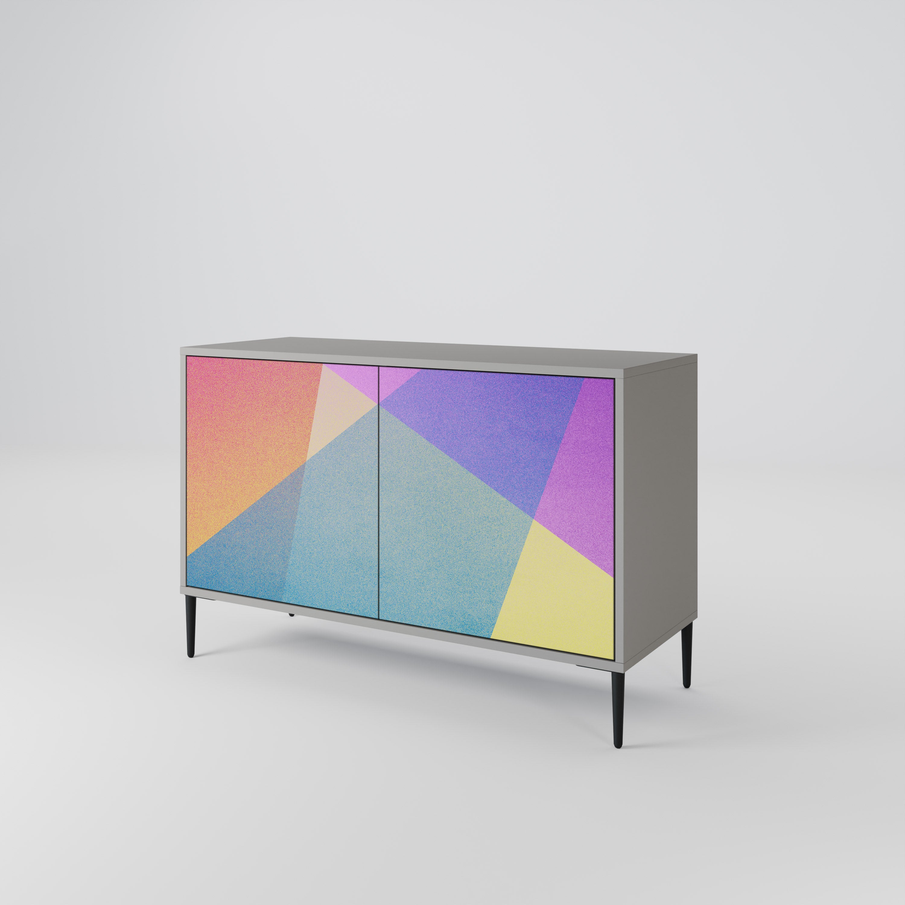 BRIGHT GEOMETRY Komoda 2-drzwiowa korpus Szary