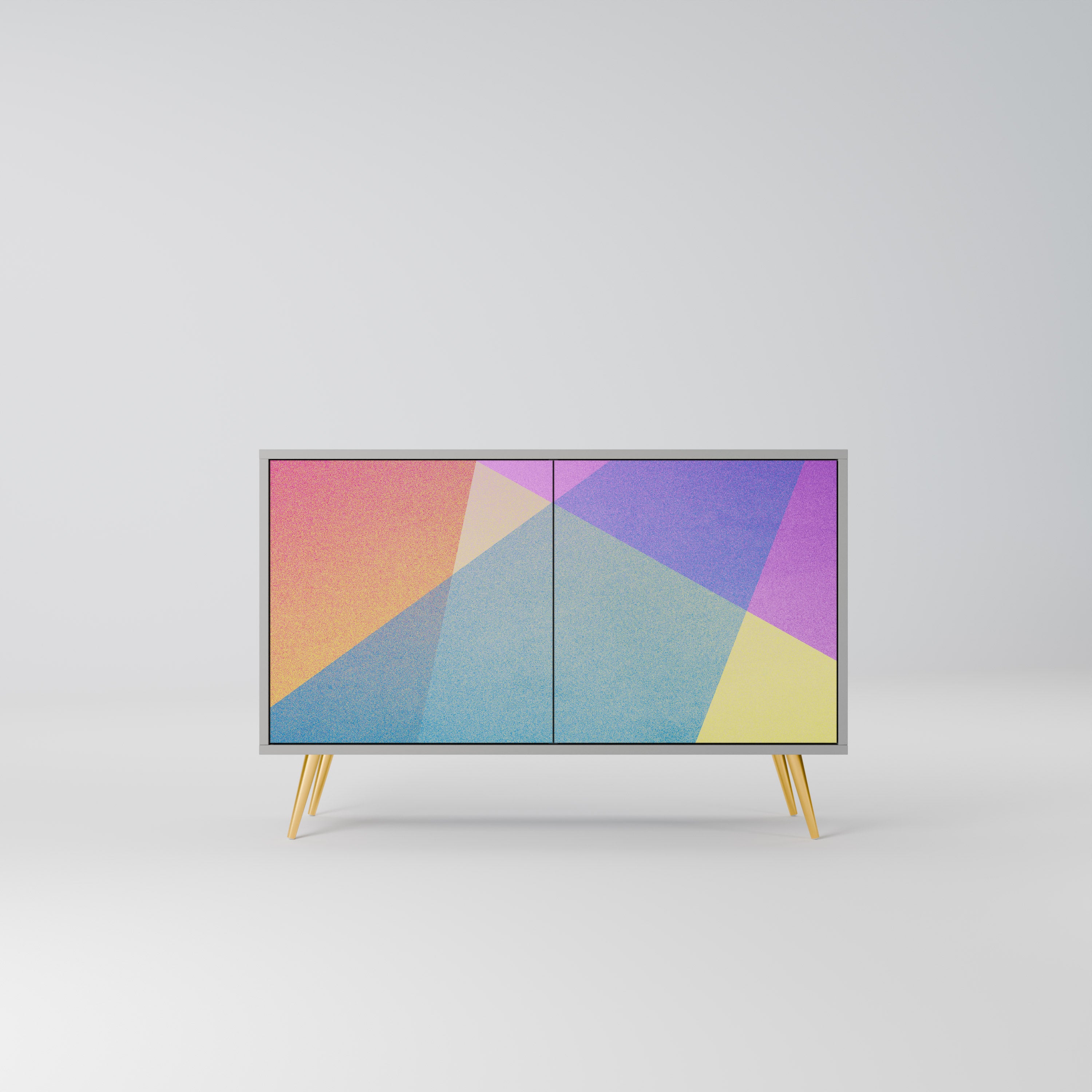 BRIGHT GEOMETRY Komoda 2-drzwiowa korpus Szary