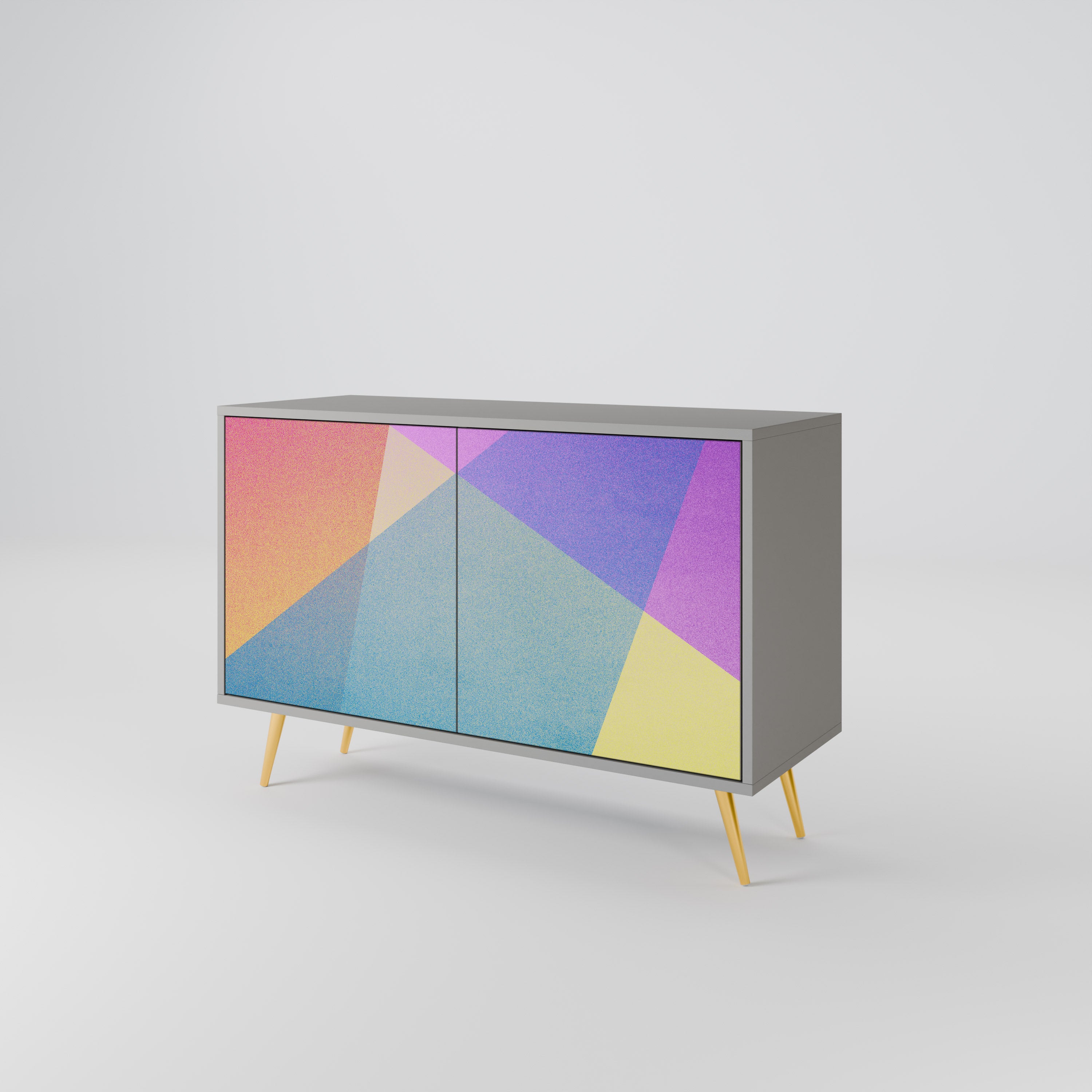 BRIGHT GEOMETRY Komoda 2-drzwiowa korpus Szary