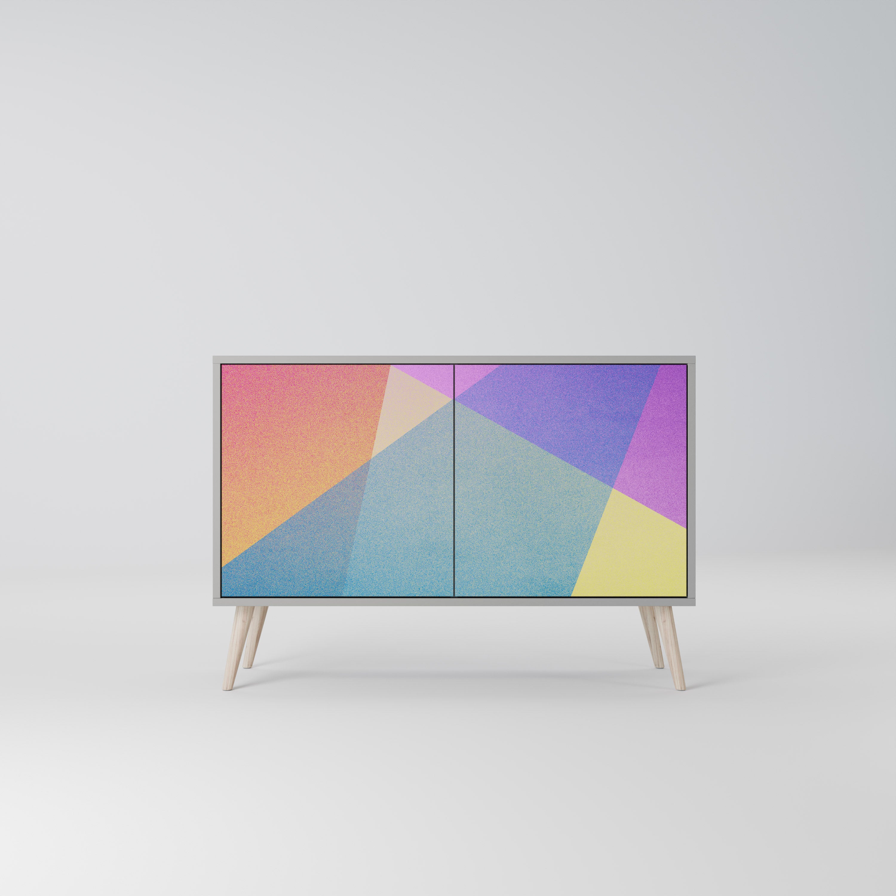 BRIGHT GEOMETRY Komoda 2-drzwiowa korpus Szary
