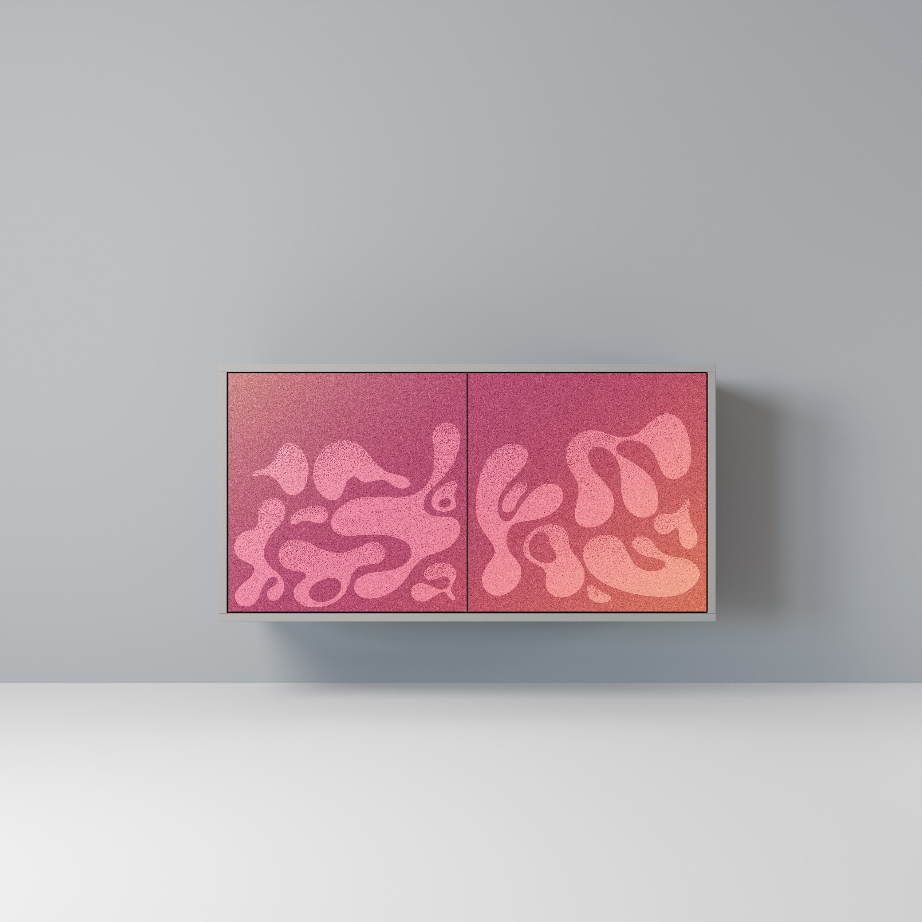 IRREGULAR PINK Komoda 2-drzwiowa korpus Szary