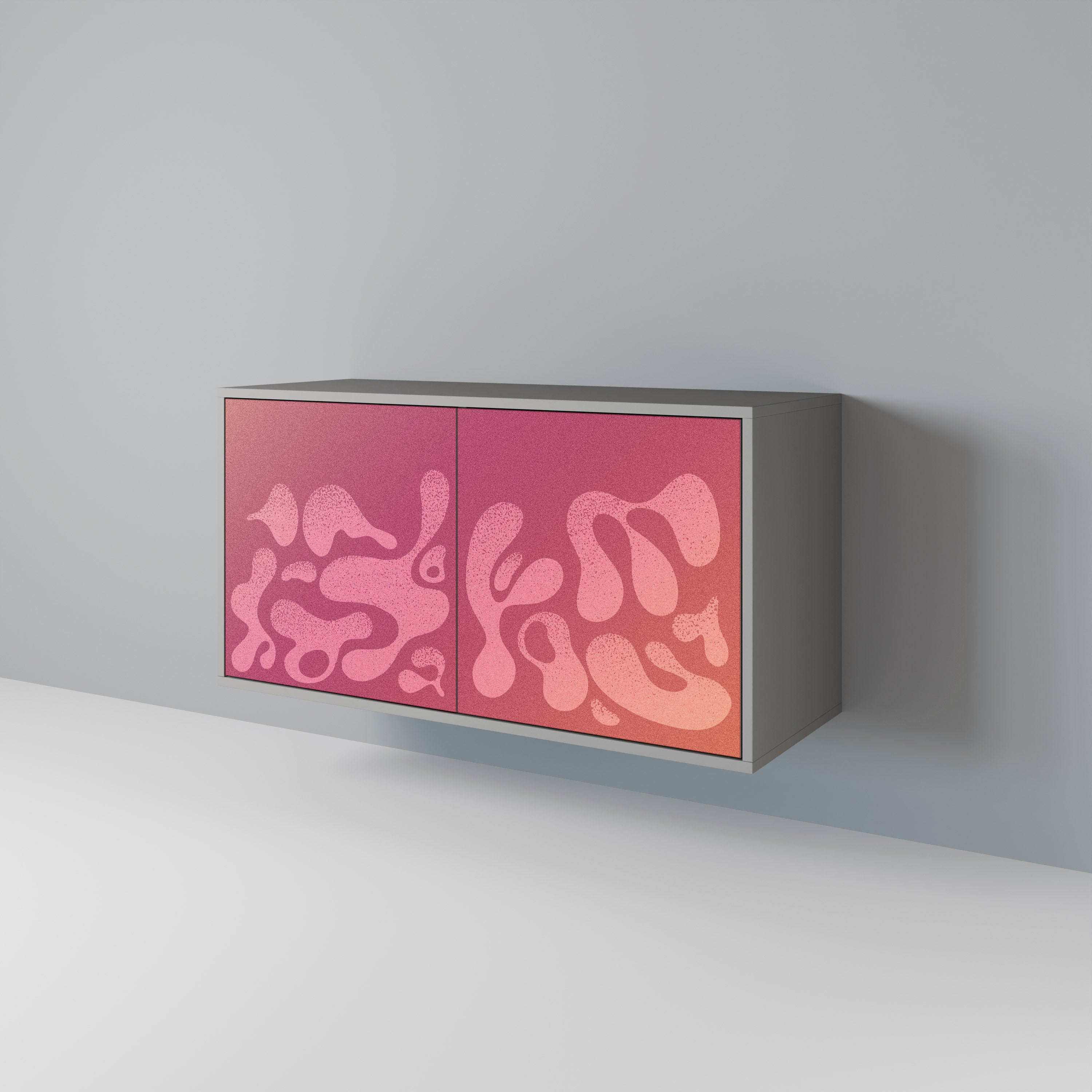 IRREGULAR PINK Komoda 2-drzwiowa korpus Szary
