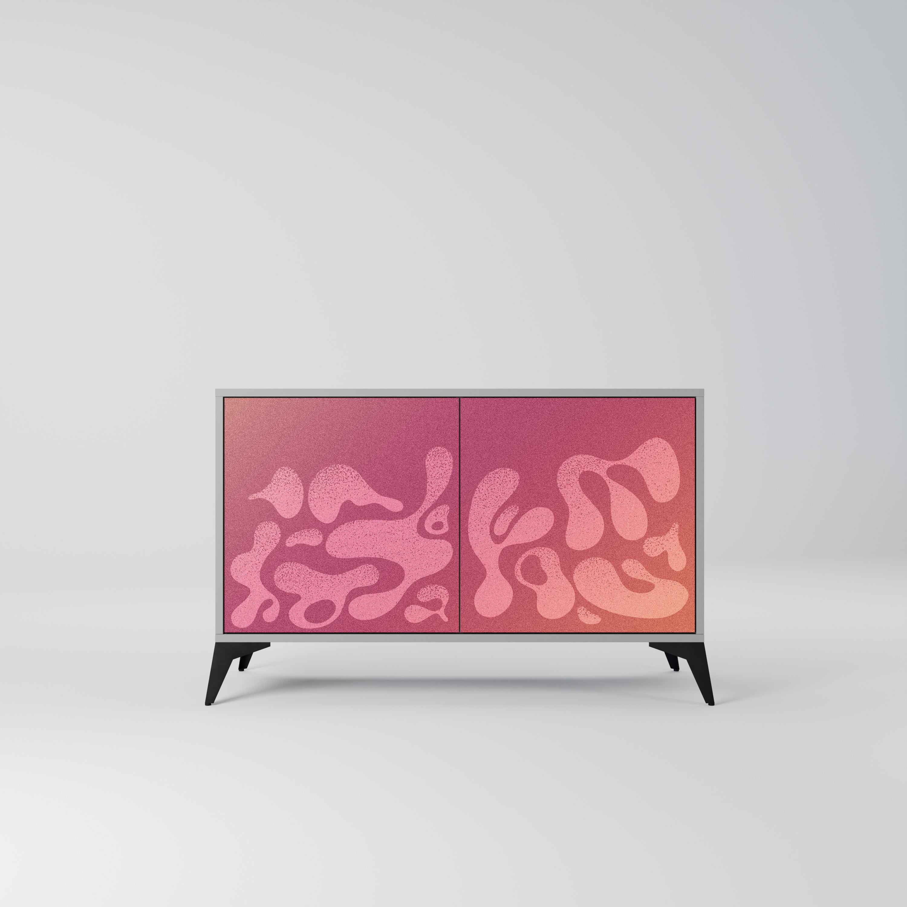 IRREGULAR PINK Komoda 2-drzwiowa korpus Szary