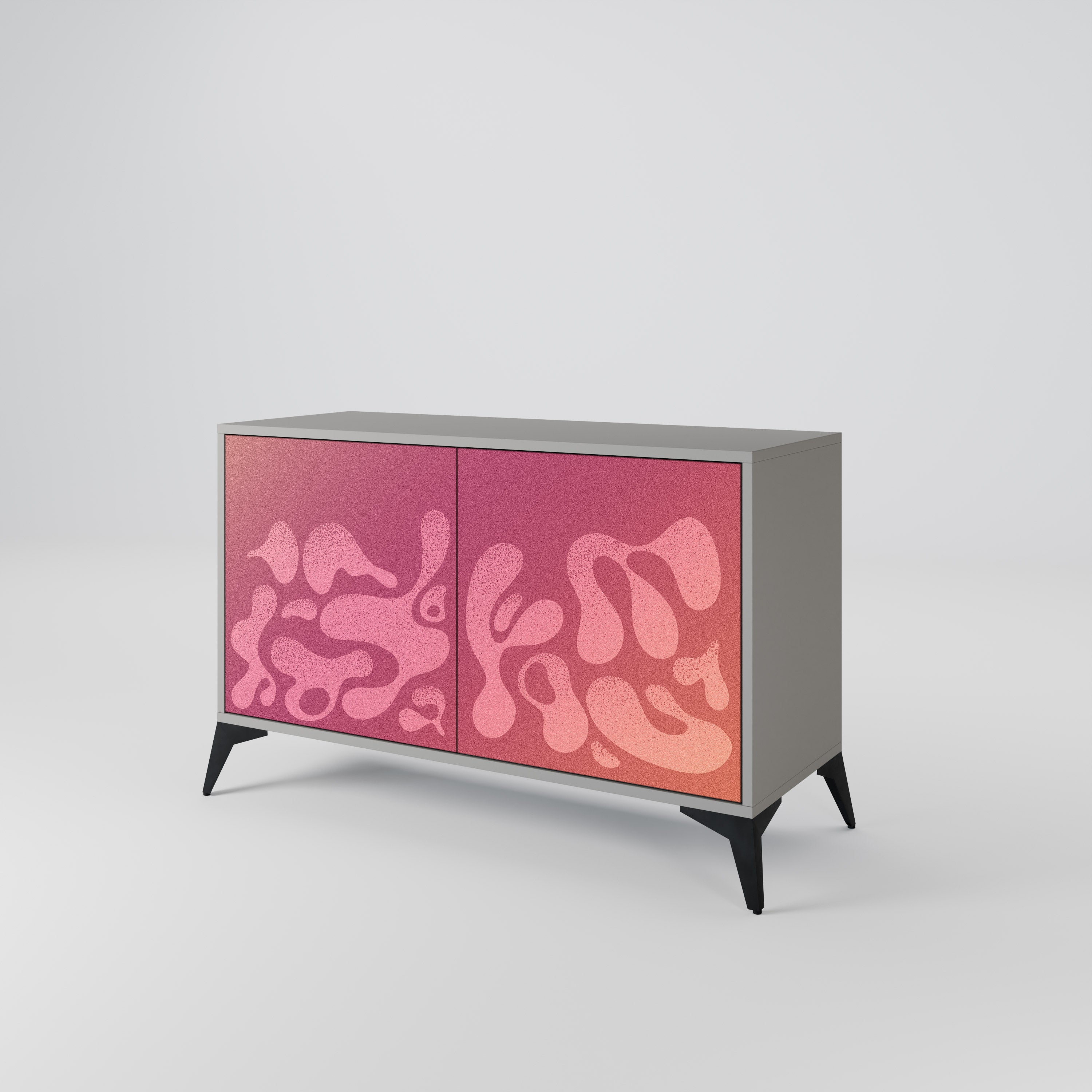 IRREGULAR PINK Komoda 2-drzwiowa korpus Szary