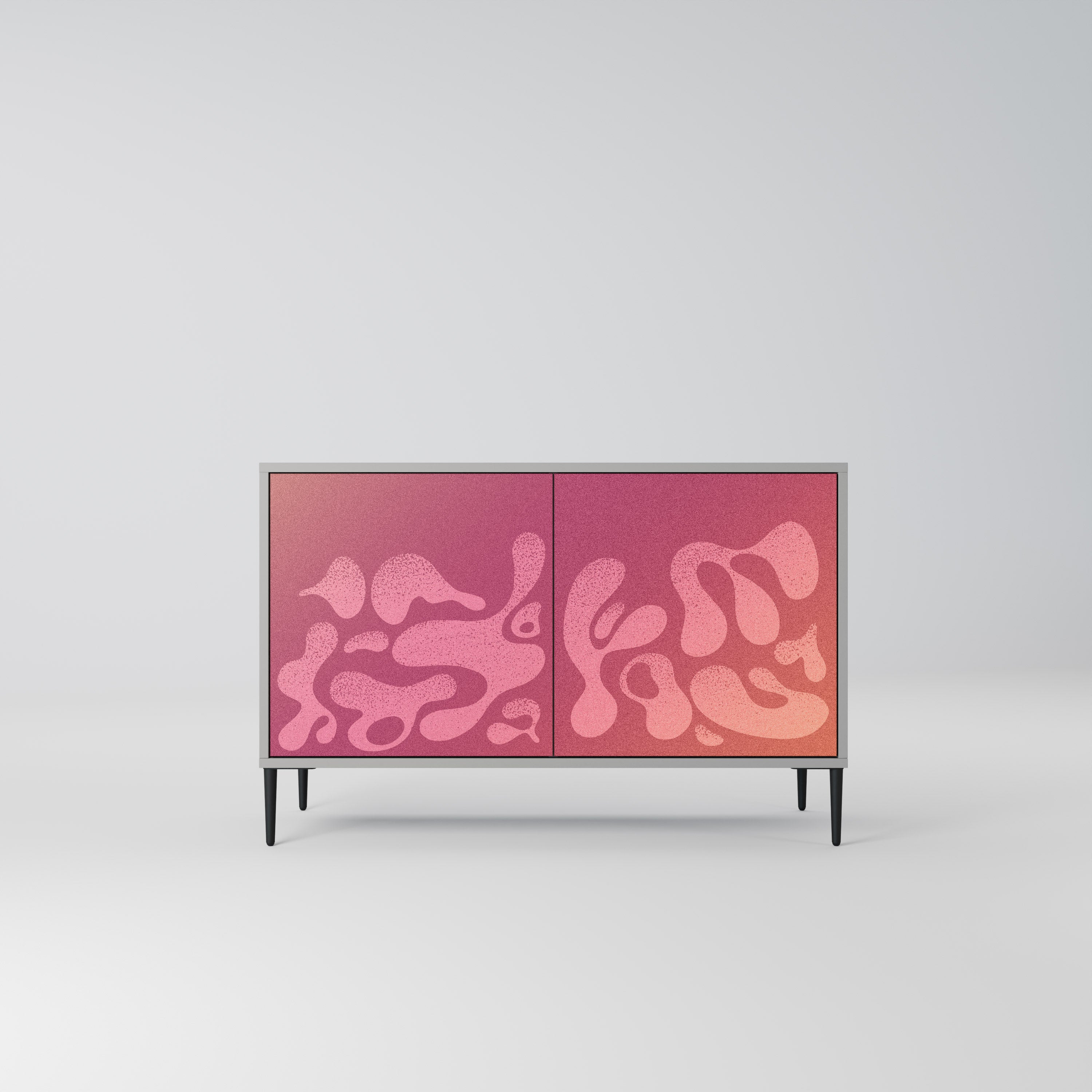 IRREGULAR PINK Komoda 2-drzwiowa korpus Szary