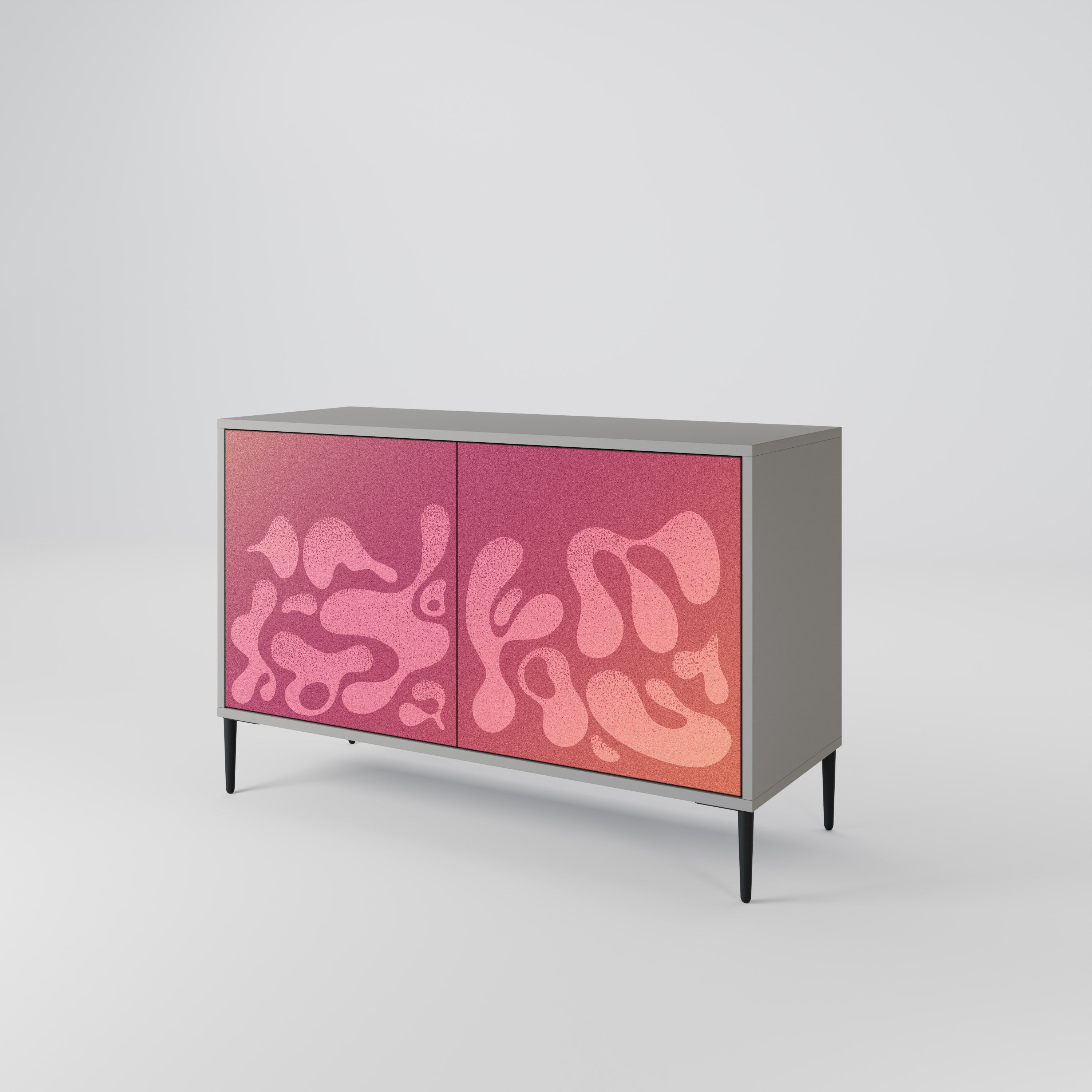 IRREGULAR PINK Komoda 2-drzwiowa korpus Szary