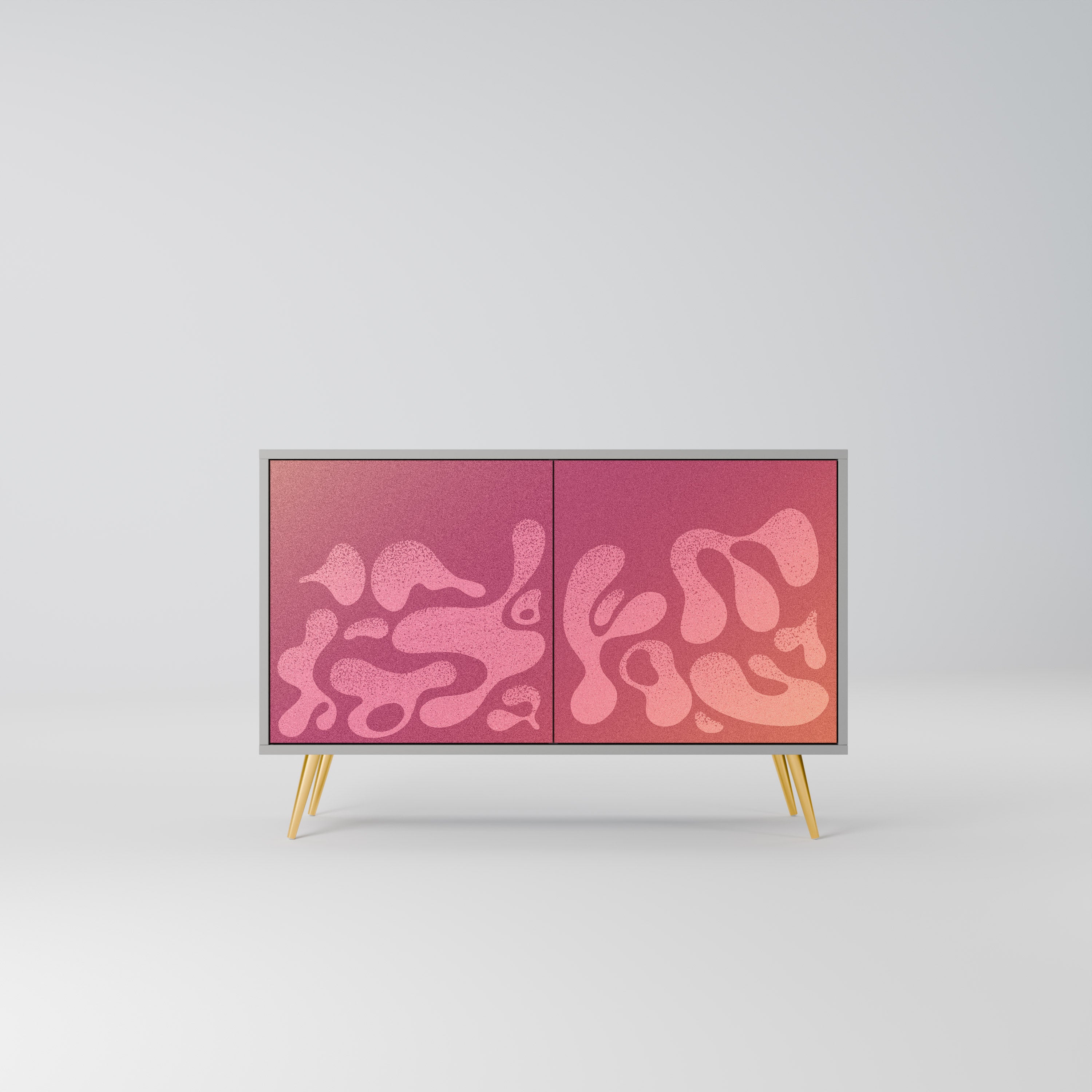 IRREGULAR PINK Komoda 2-drzwiowa korpus Szary