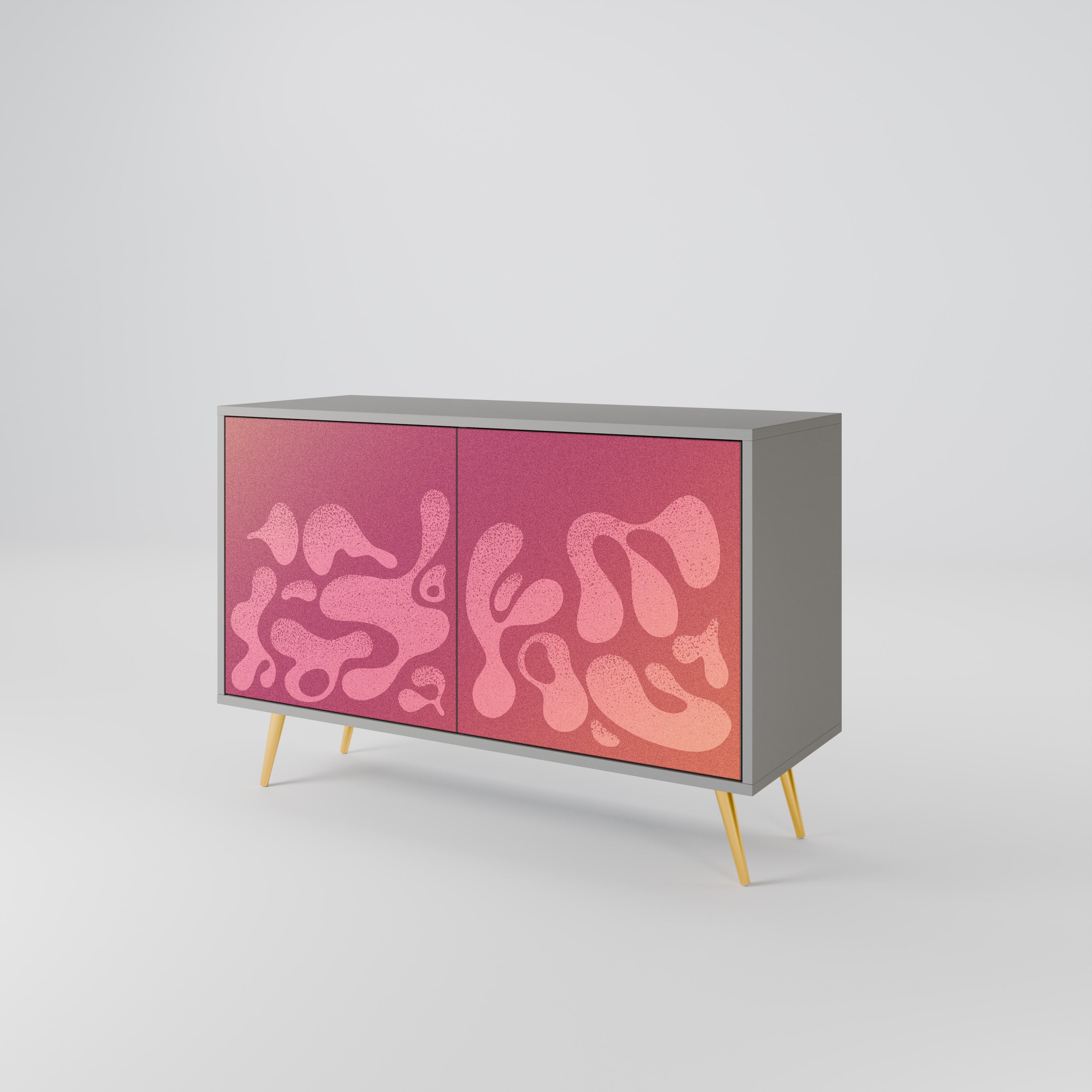IRREGULAR PINK Komoda 2-drzwiowa korpus Szary