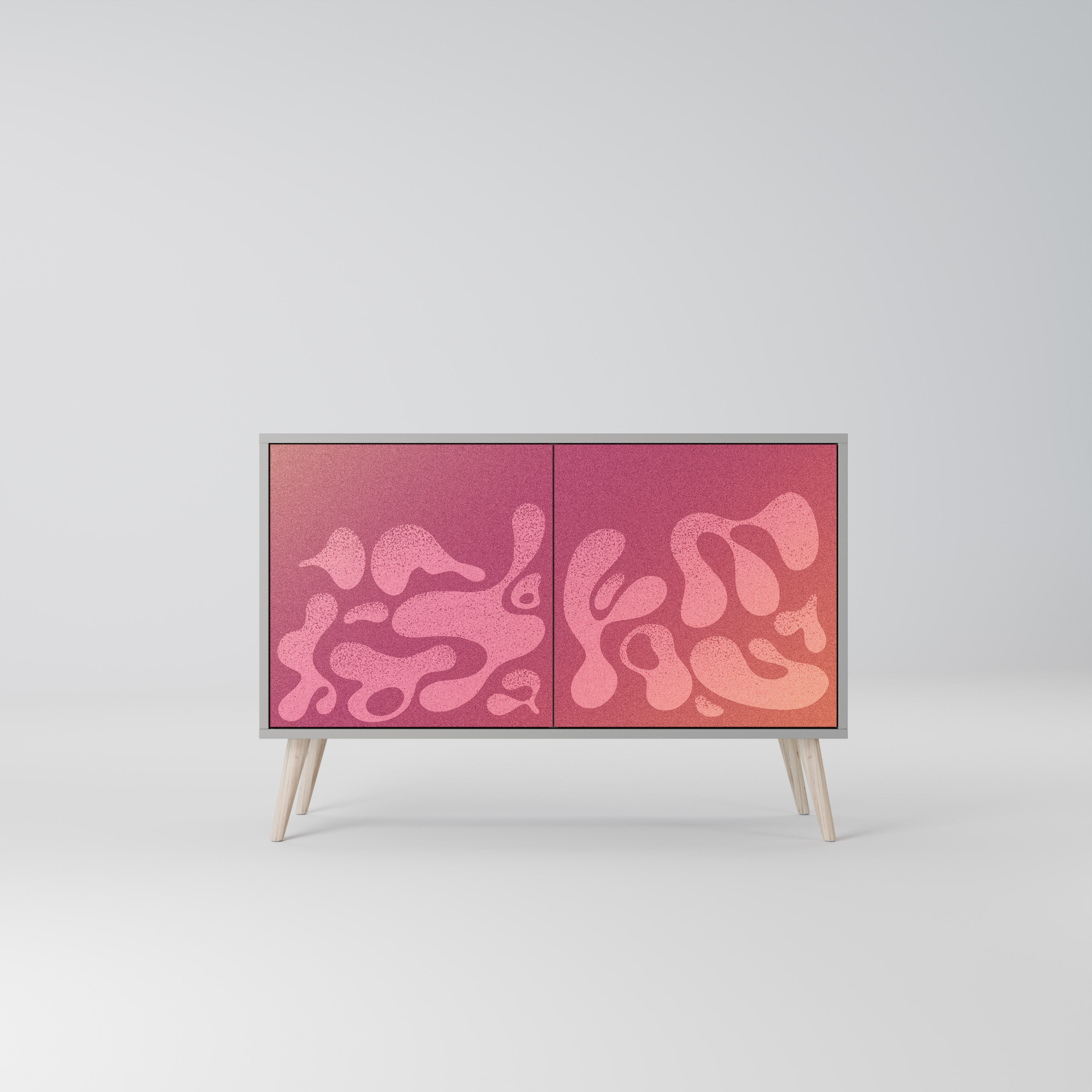 IRREGULAR PINK Komoda 2-drzwiowa korpus Szary