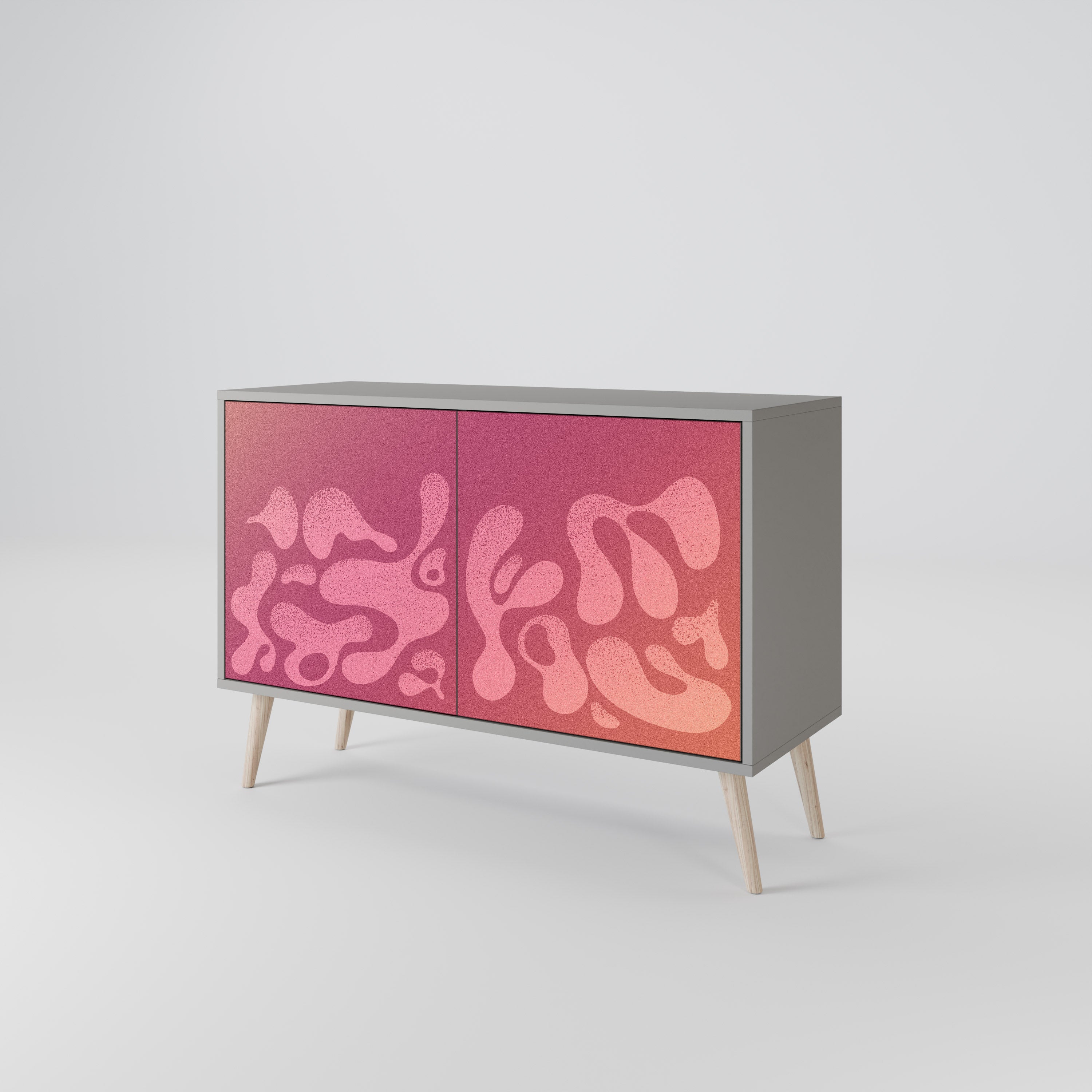 IRREGULAR PINK Komoda 2-drzwiowa korpus Szary
