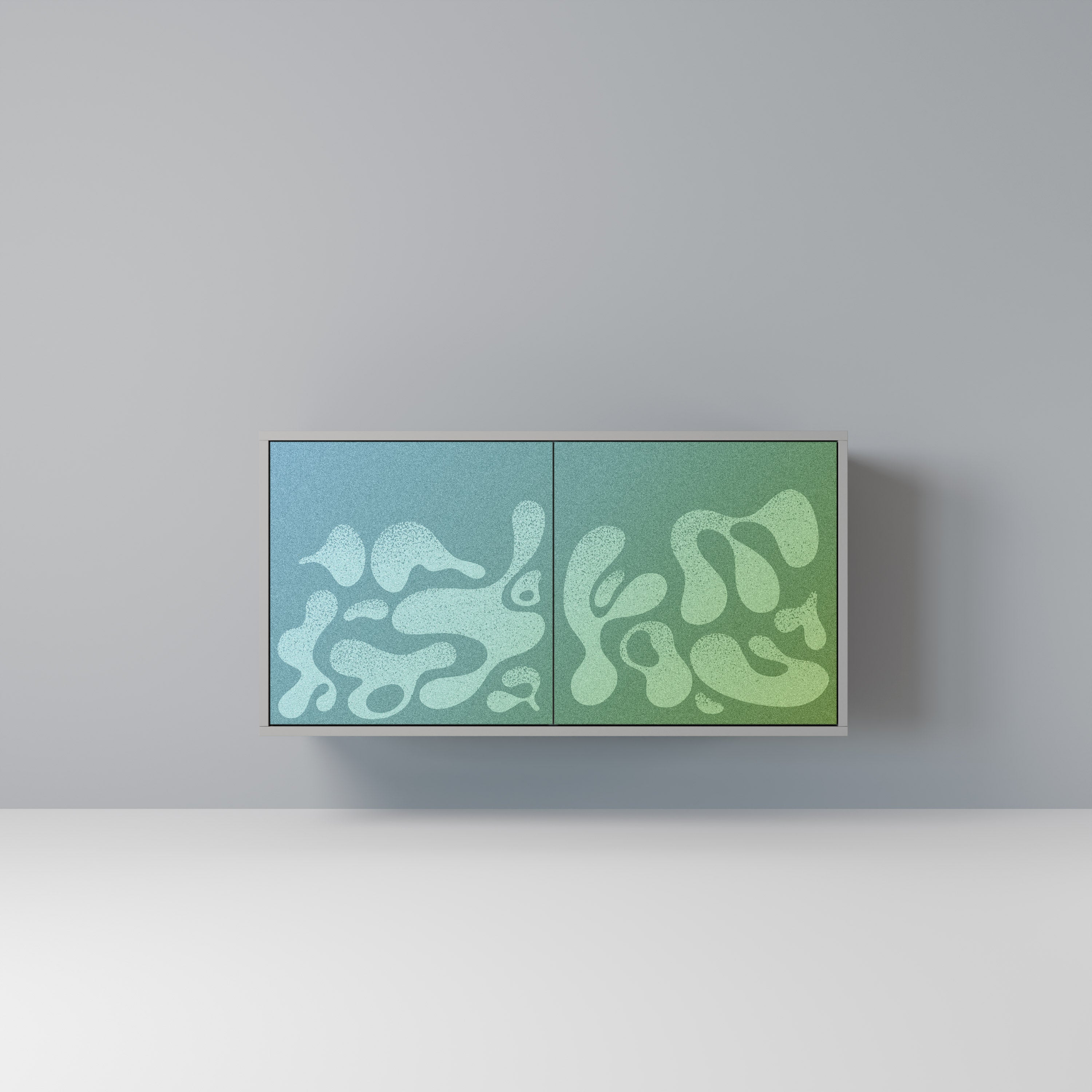 IRREGULAR BLUE Komoda 2-drzwiowa korpus Szary