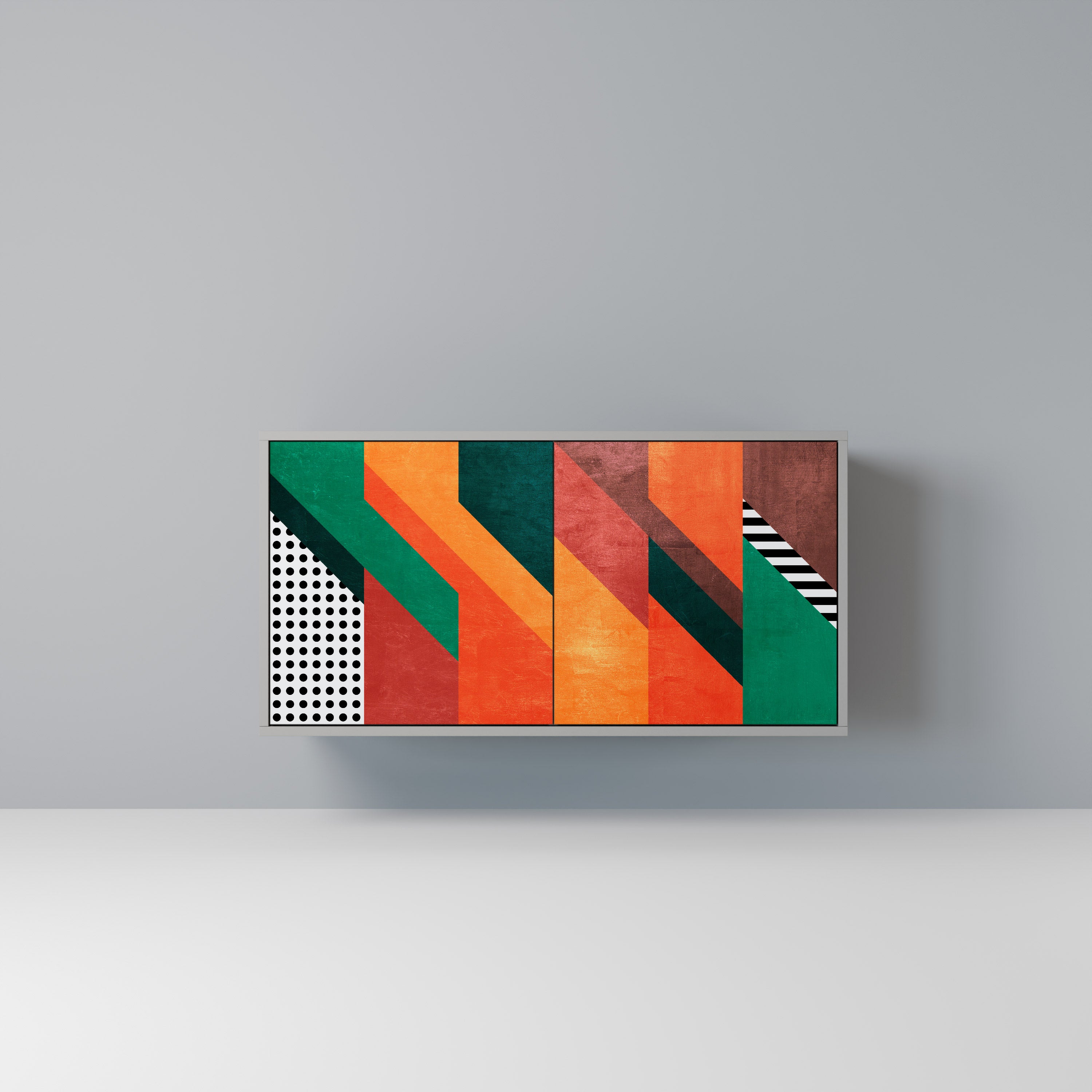 MAKESHIFT ARTISTRY Komoda 2-drzwiowa korpus Szary