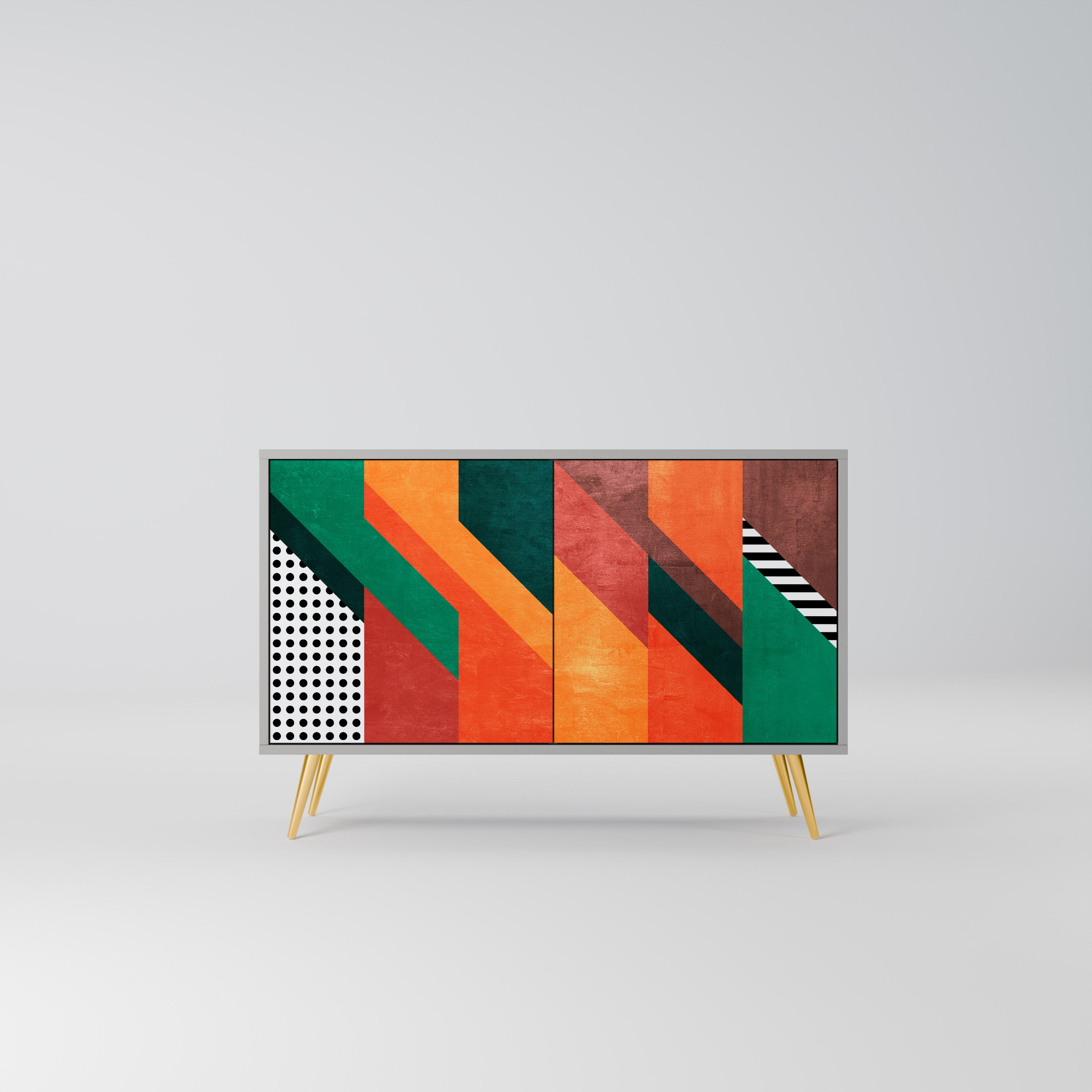 MAKESHIFT ARTISTRY Komoda 2-drzwiowa korpus Szary