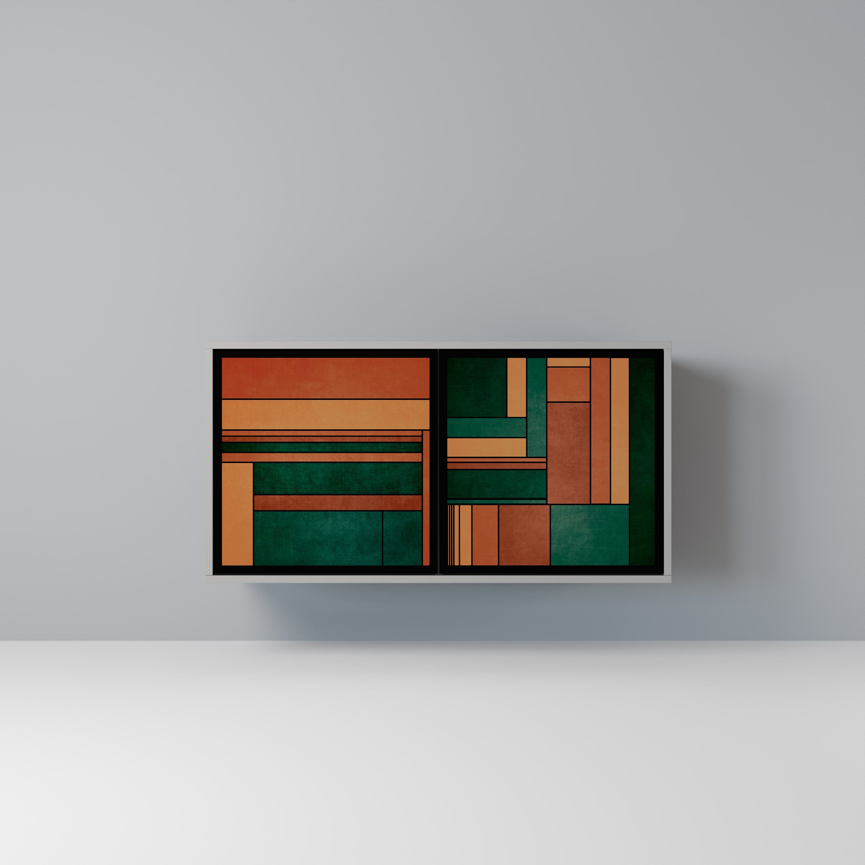 EARTHY FIGURES Komoda 2-drzwiowa korpus Szary