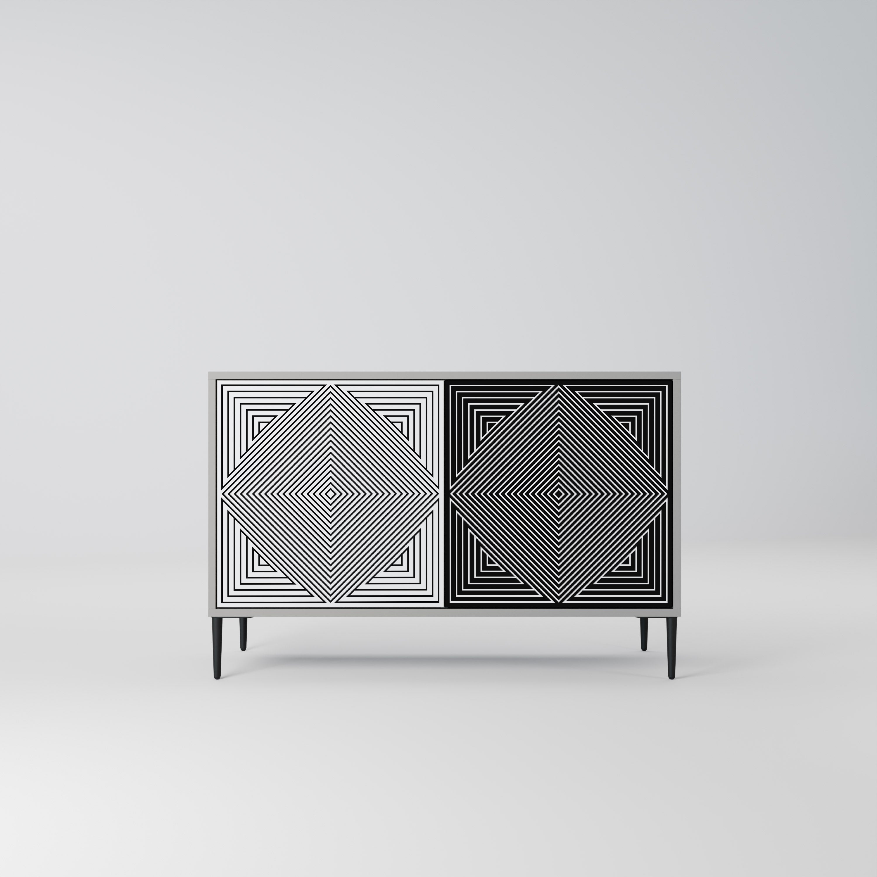 POLYGON ILLUSION Komoda 2-drzwiowa korpus Szary