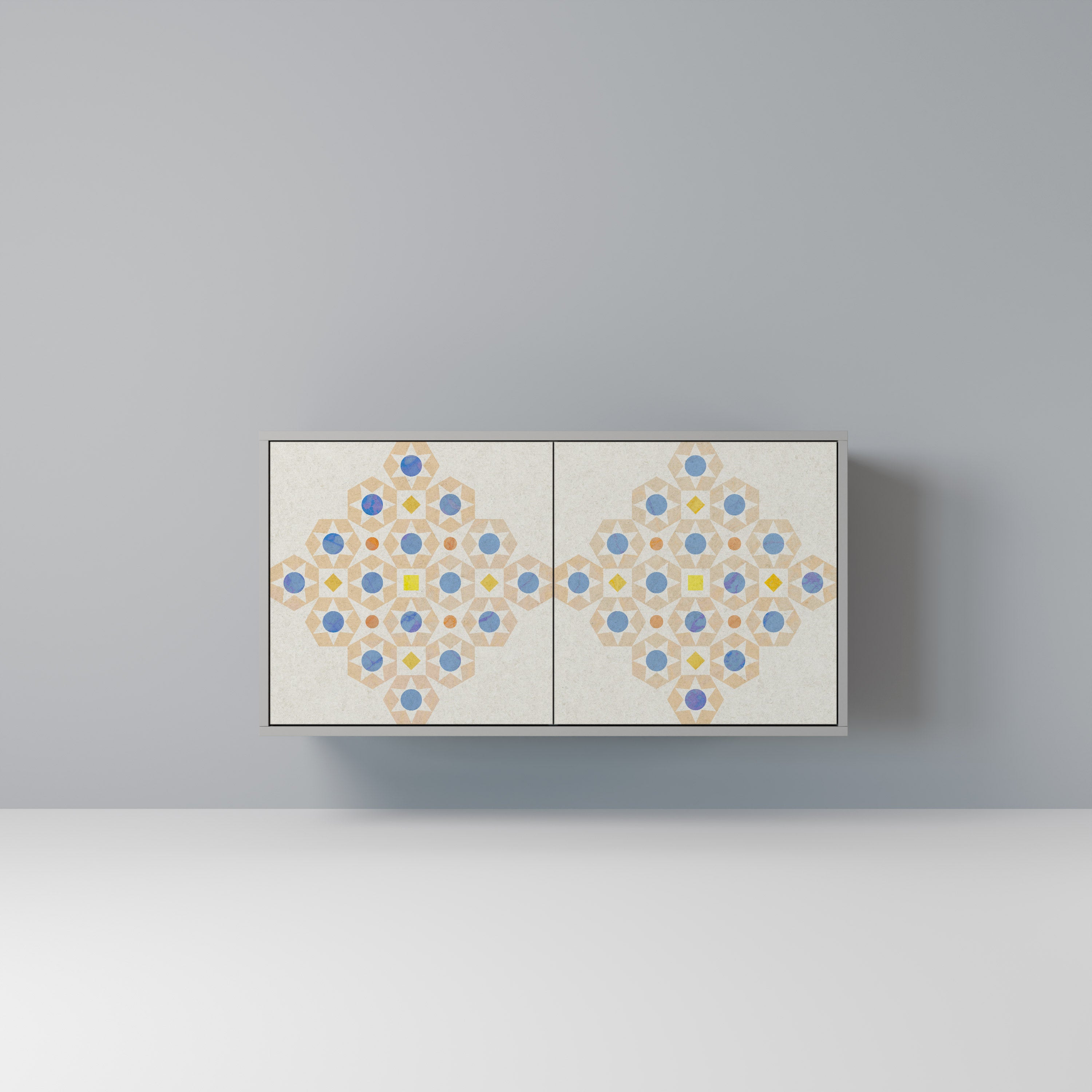 PATTERNED PRISM Komoda 2-drzwiowa korpus Szary