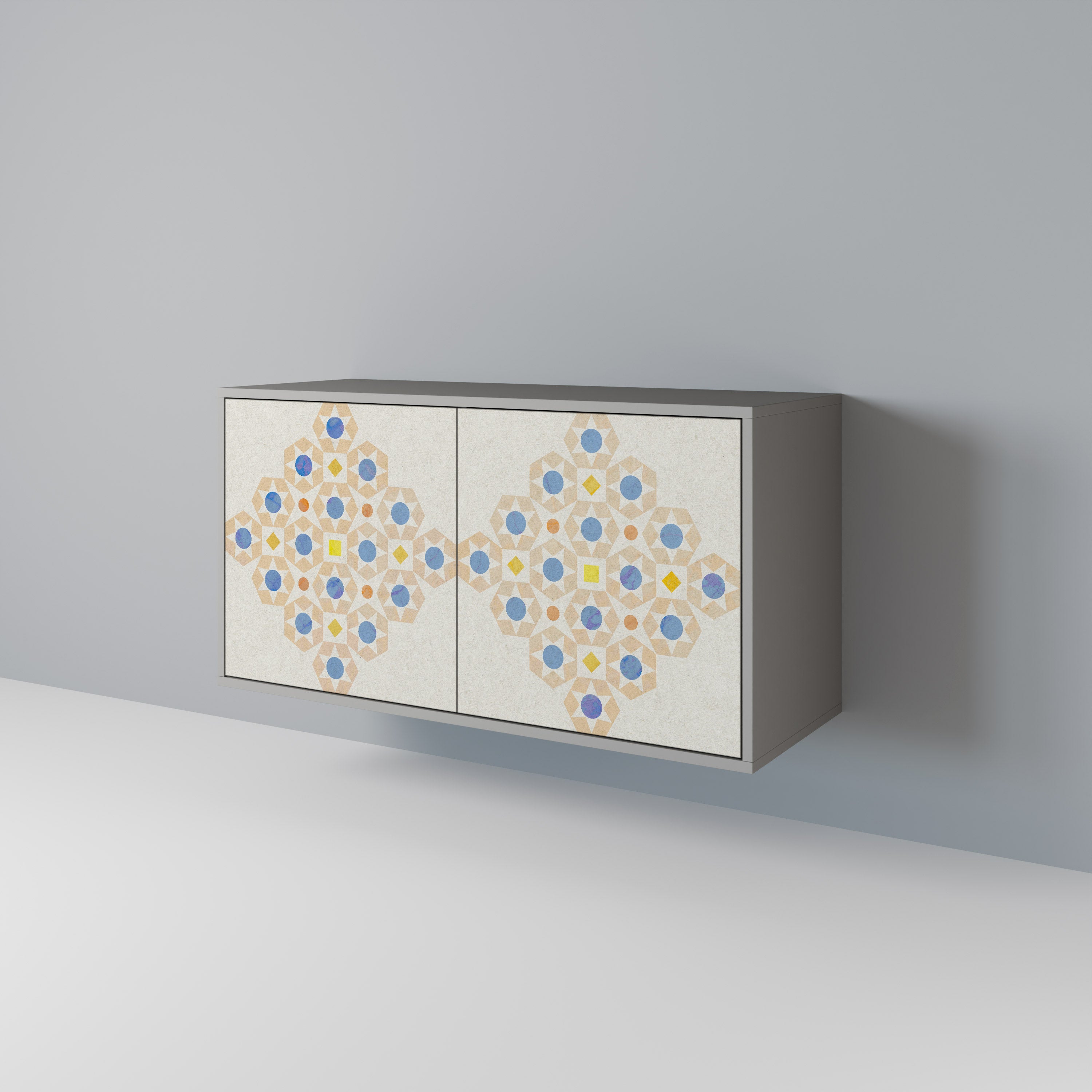 PATTERNED PRISM Komoda 2-drzwiowa korpus Szary