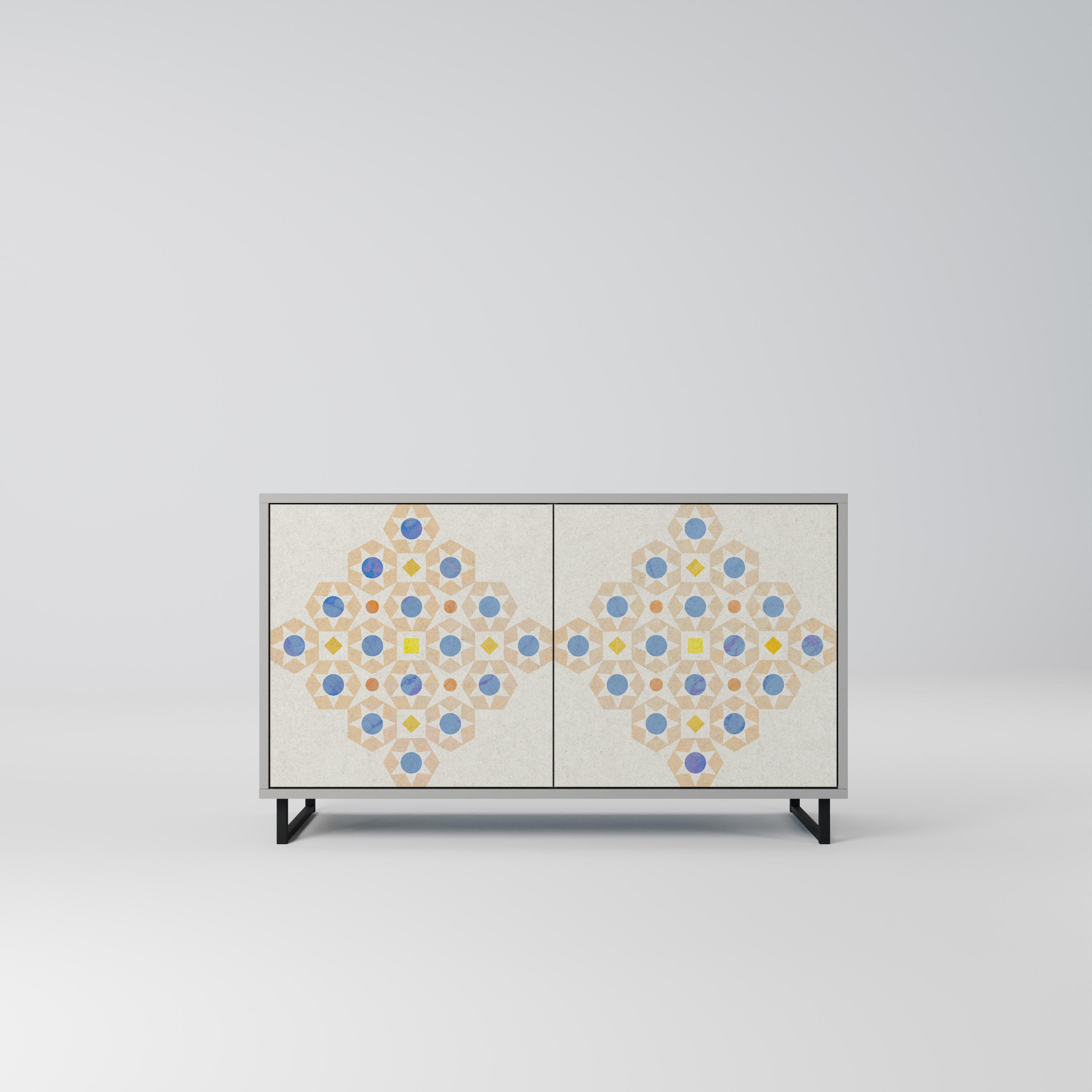 PATTERNED PRISM Komoda 2-drzwiowa korpus Szary