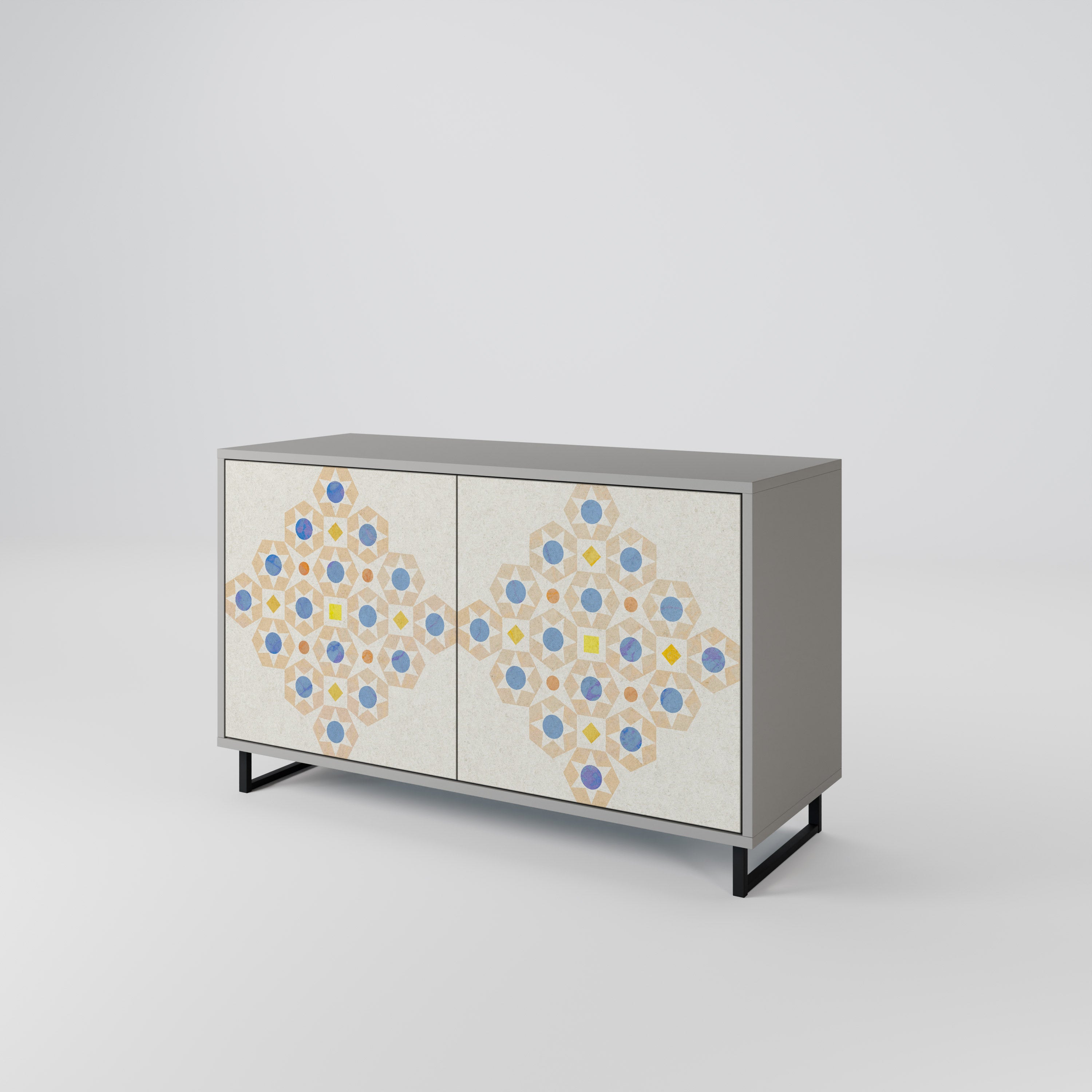 PATTERNED PRISM Komoda 2-drzwiowa korpus Szary