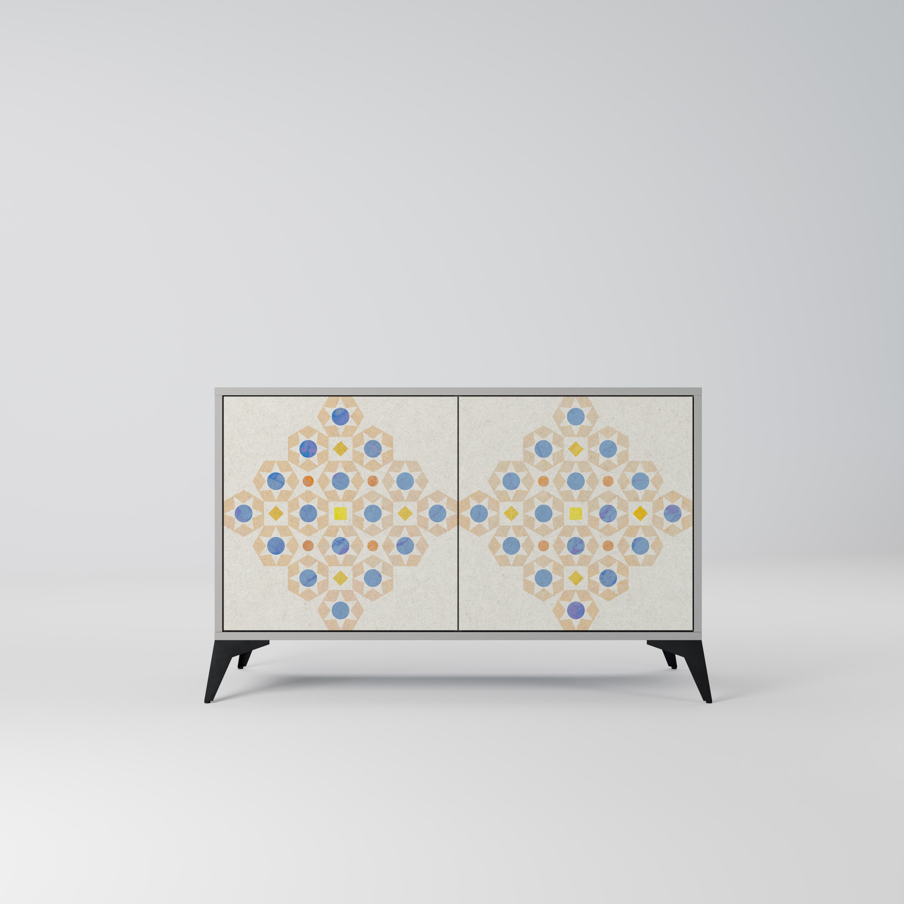 PATTERNED PRISM Komoda 2-drzwiowa korpus Szary