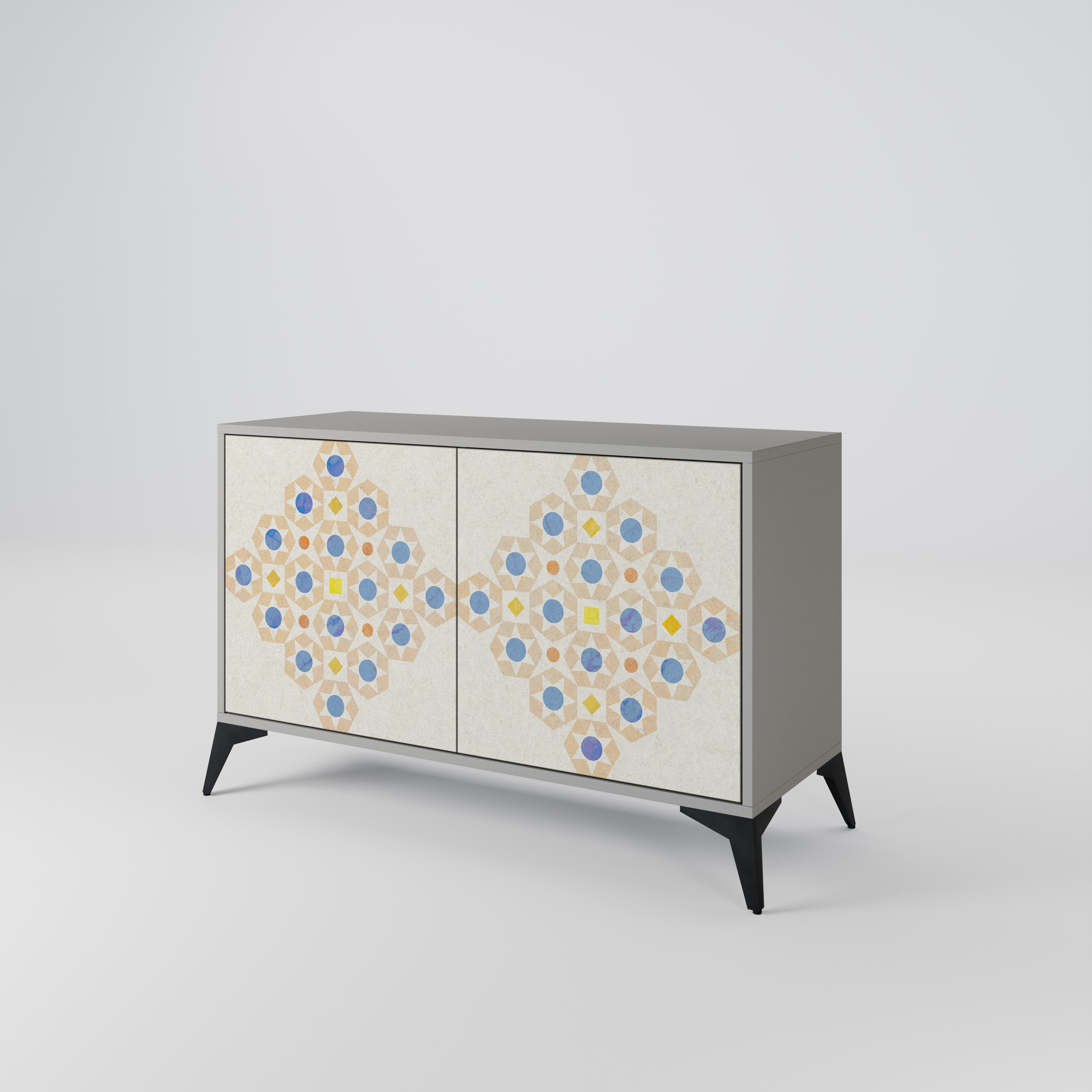 PATTERNED PRISM Komoda 2-drzwiowa korpus Szary