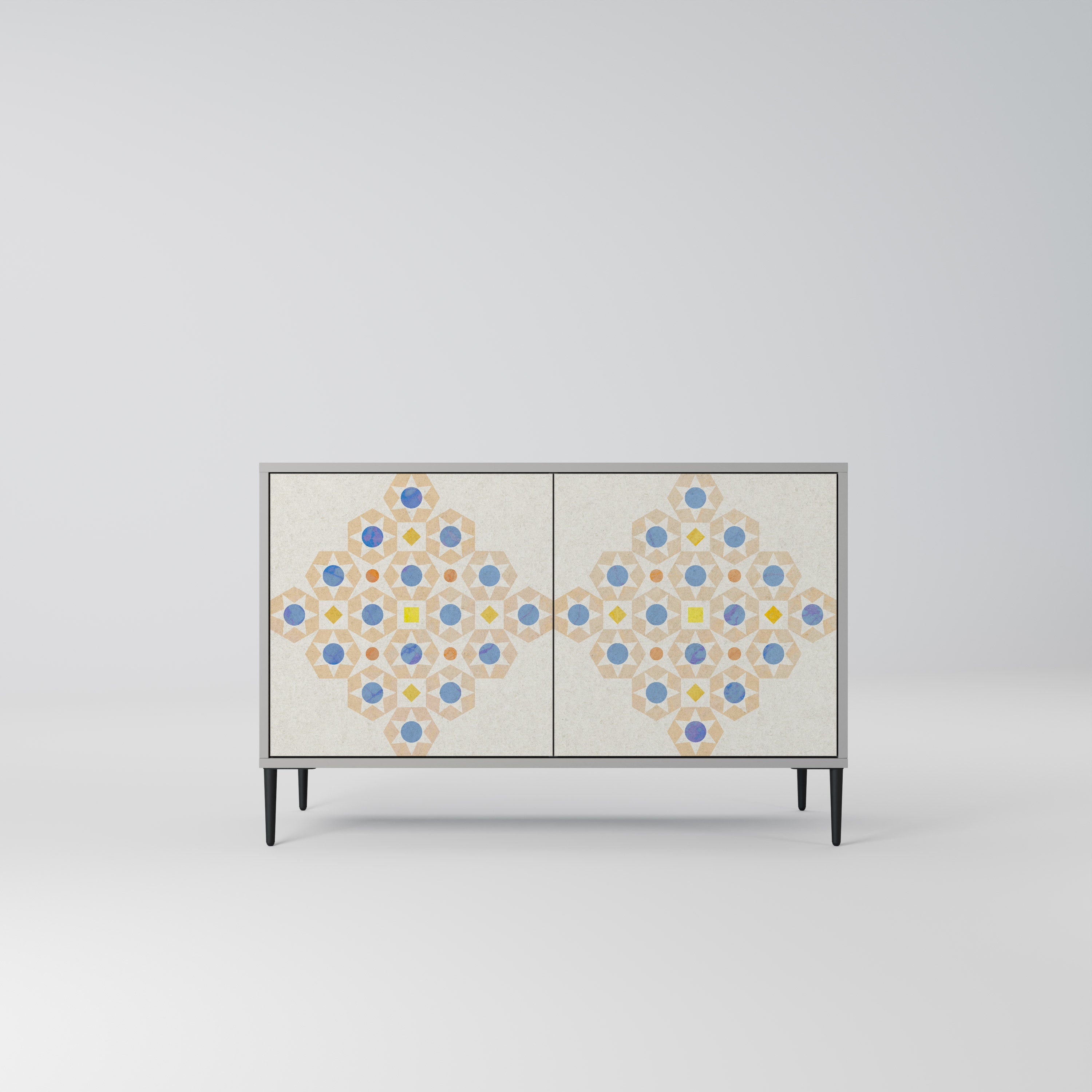 PATTERNED PRISM Komoda 2-drzwiowa korpus Szary