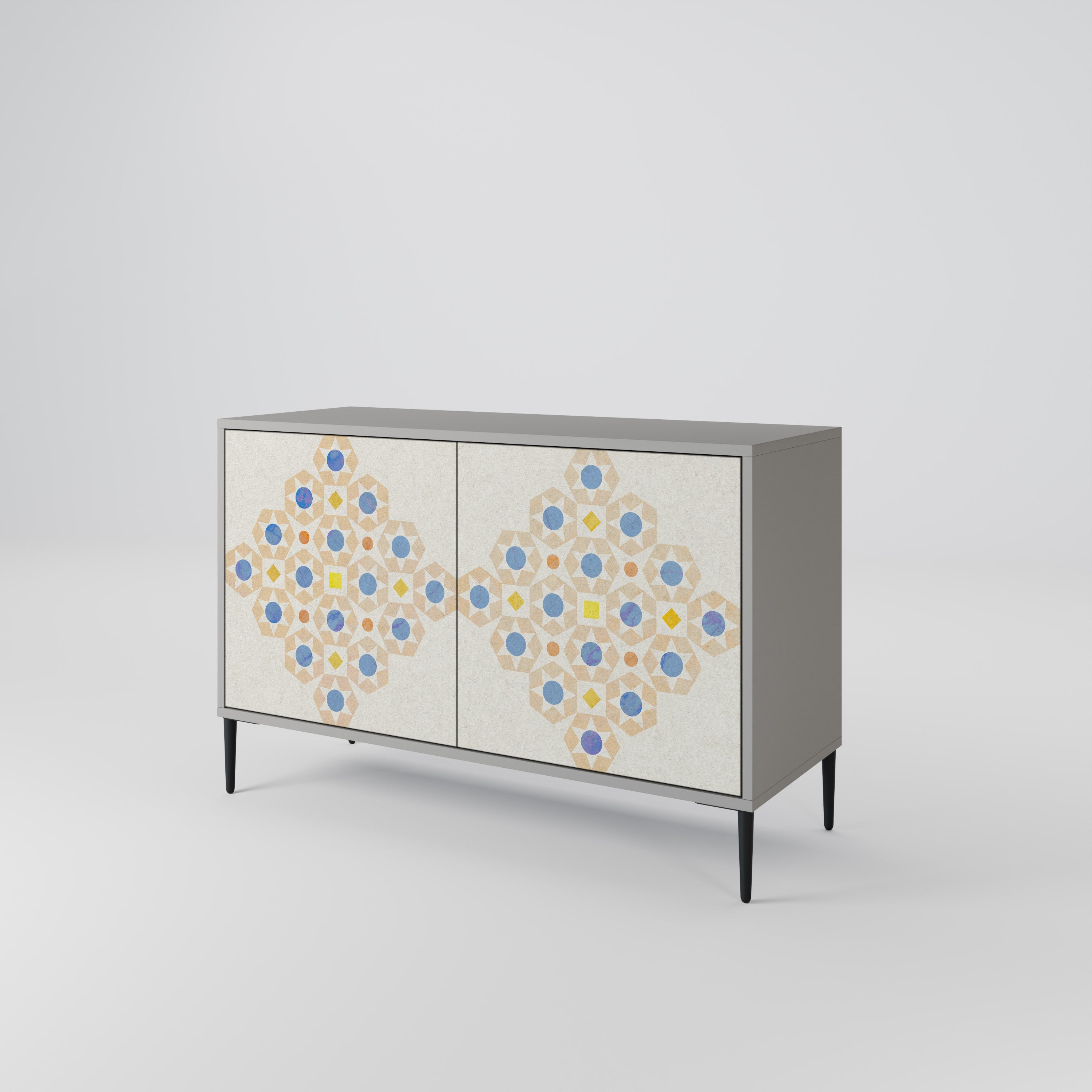 PATTERNED PRISM Komoda 2-drzwiowa korpus Szary