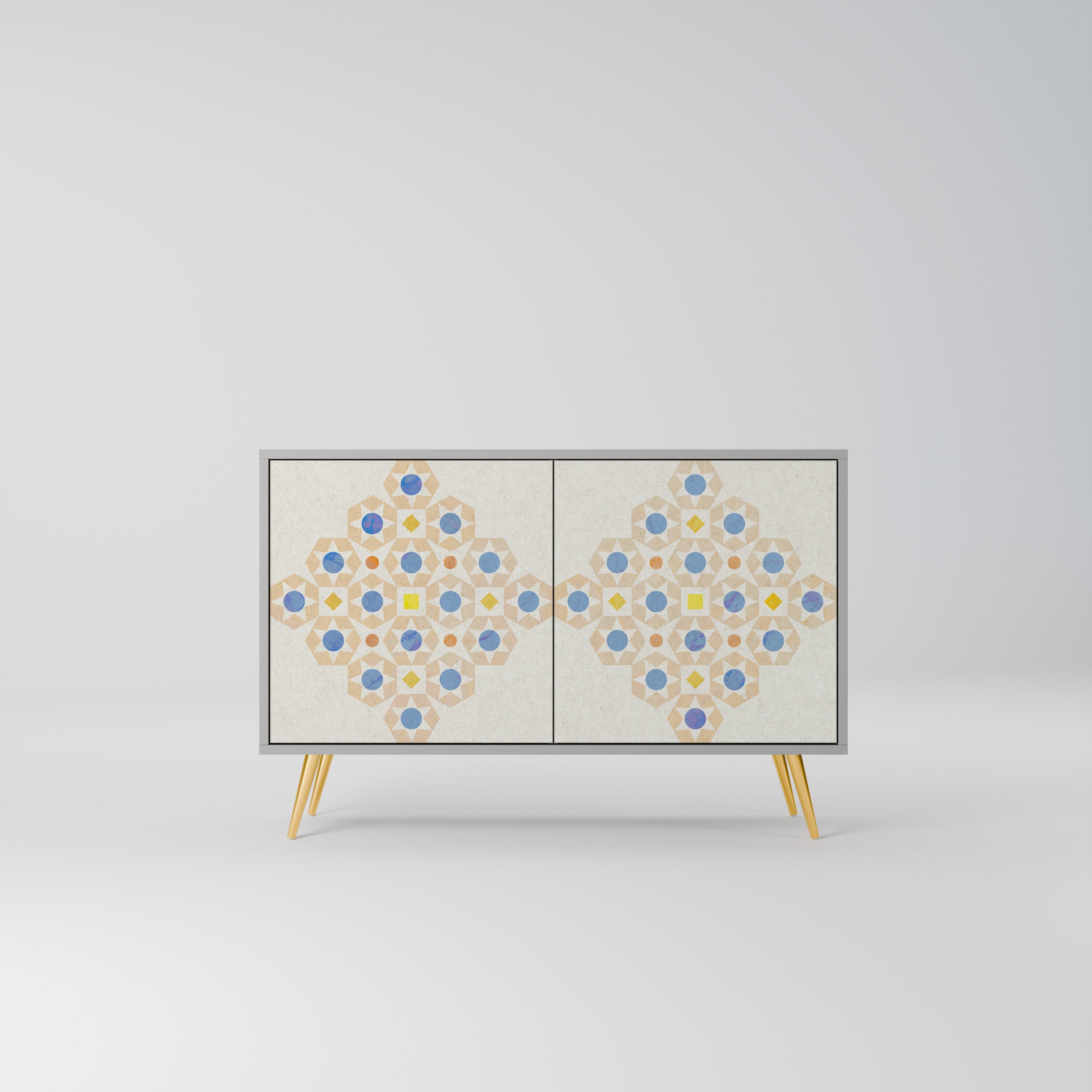 PATTERNED PRISM Komoda 2-drzwiowa korpus Szary