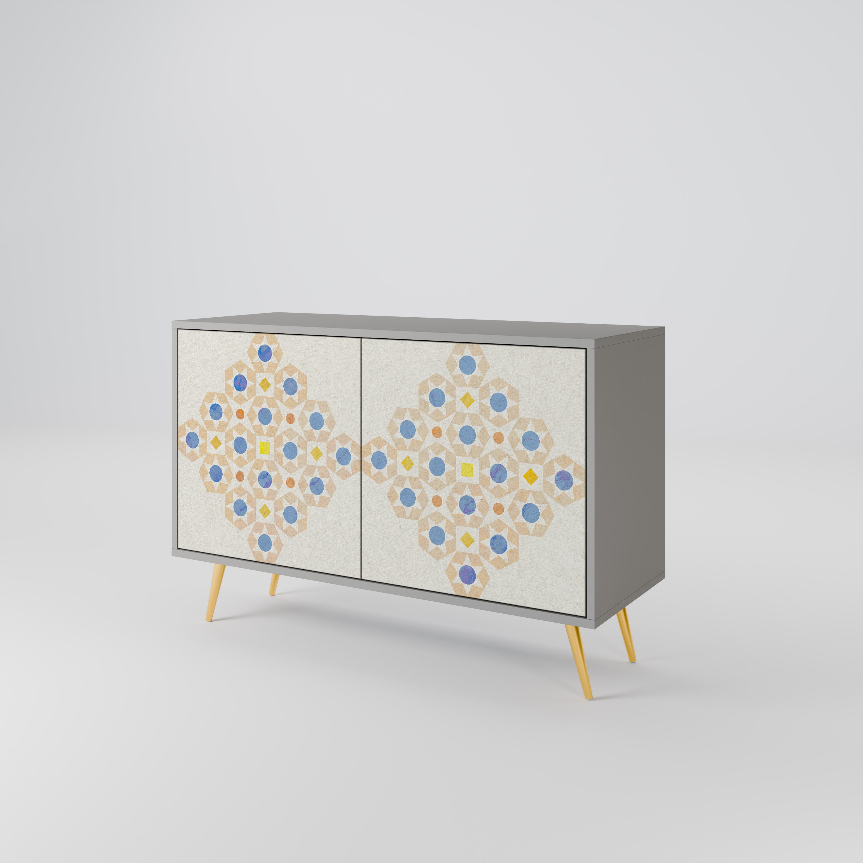 PATTERNED PRISM Komoda 2-drzwiowa korpus Szary