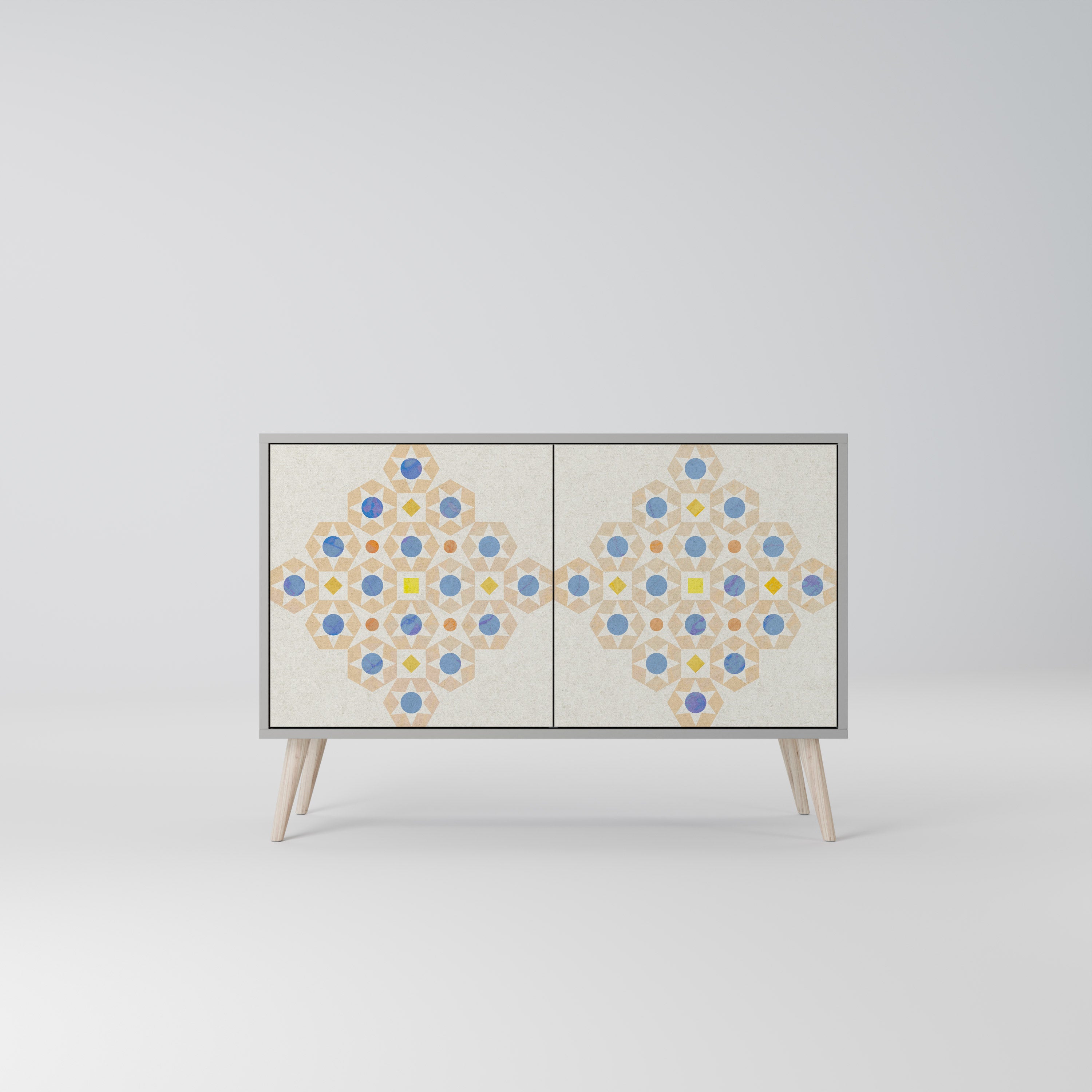 PATTERNED PRISM Komoda 2-drzwiowa korpus Szary
