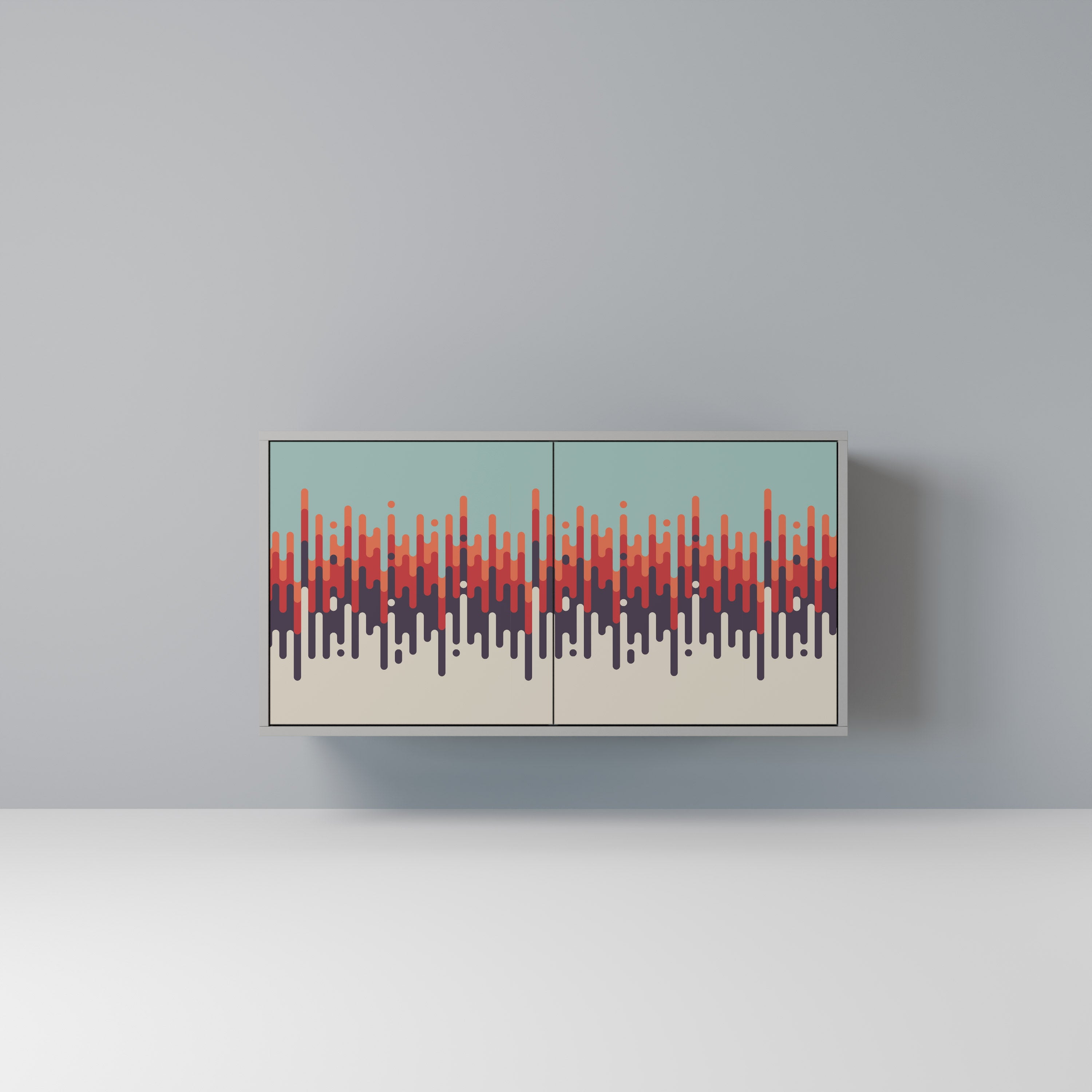 CHROMA CONTOURS Komoda 2-drzwiowa korpus Szary