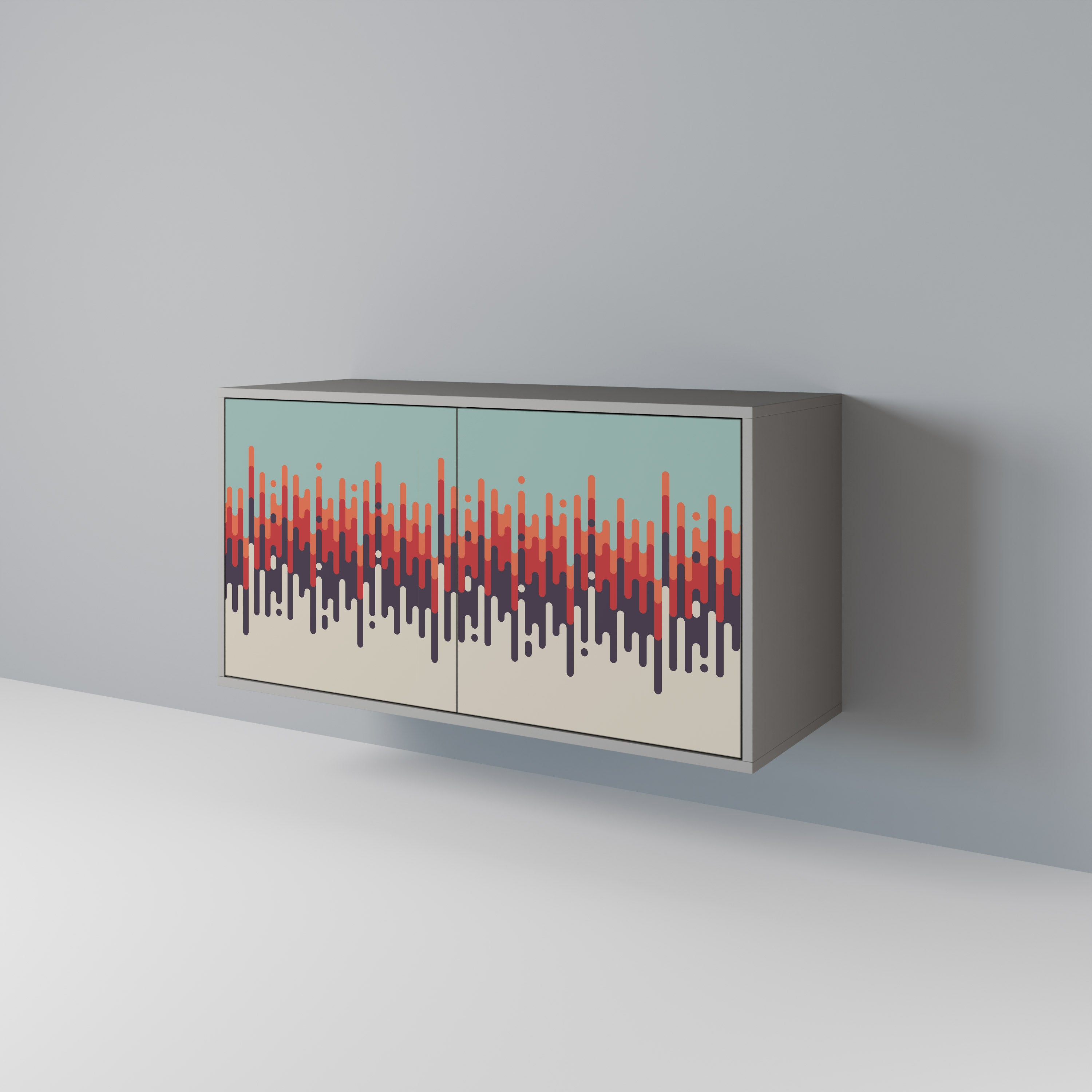 CHROMA CONTOURS Komoda 2-drzwiowa korpus Szary
