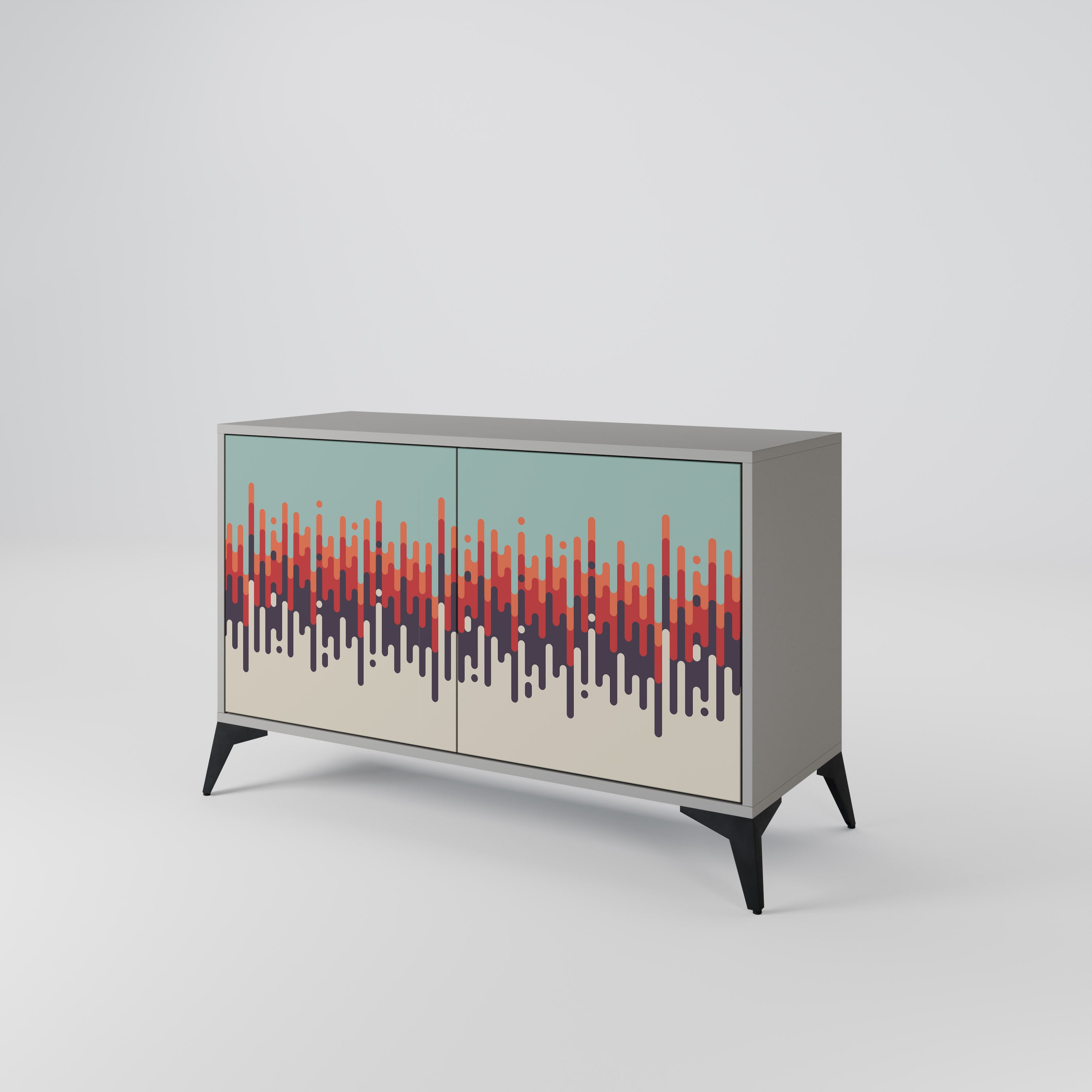 CHROMA CONTOURS Komoda 2-drzwiowa korpus Szary