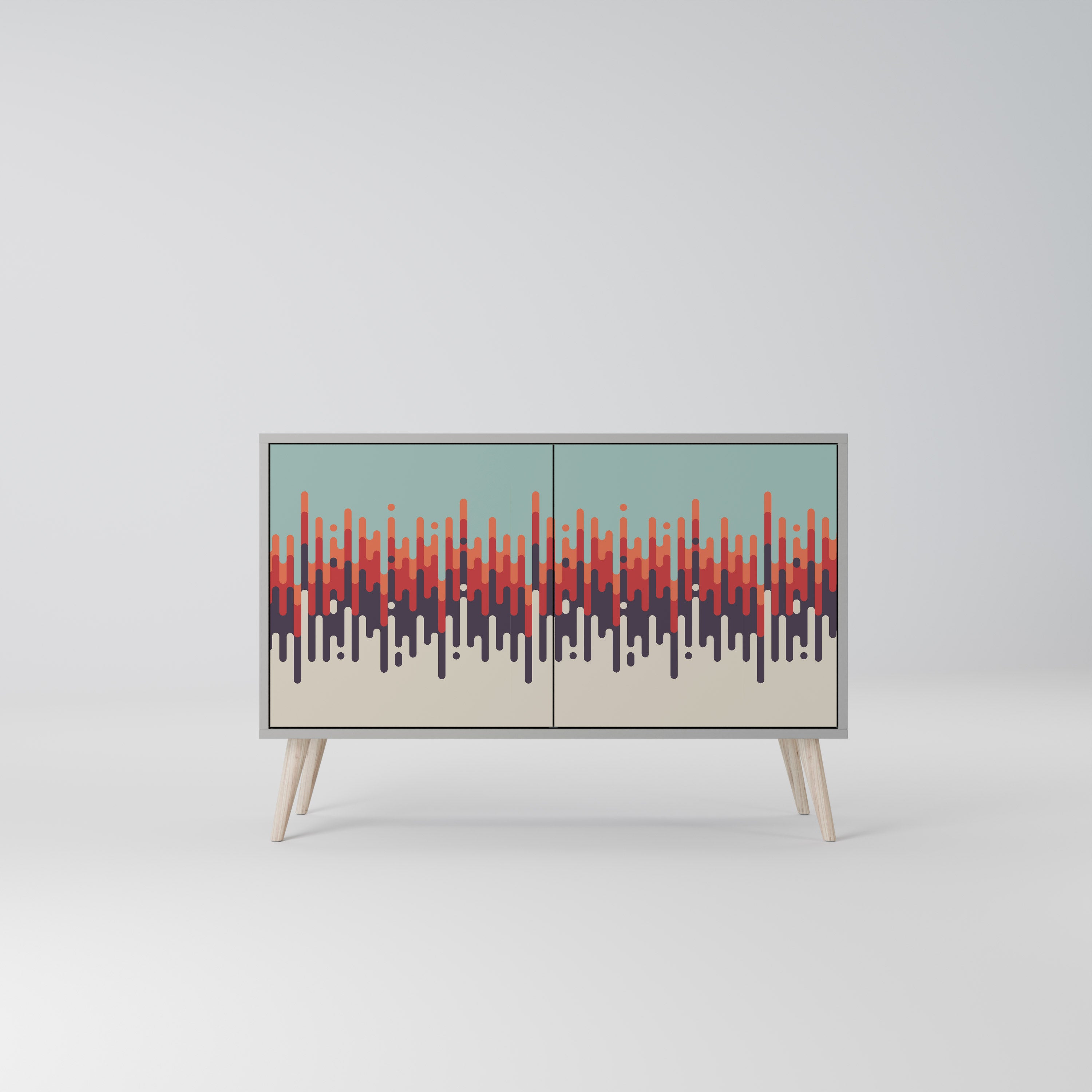 CHROMA CONTOURS Komoda 2-drzwiowa korpus Szary