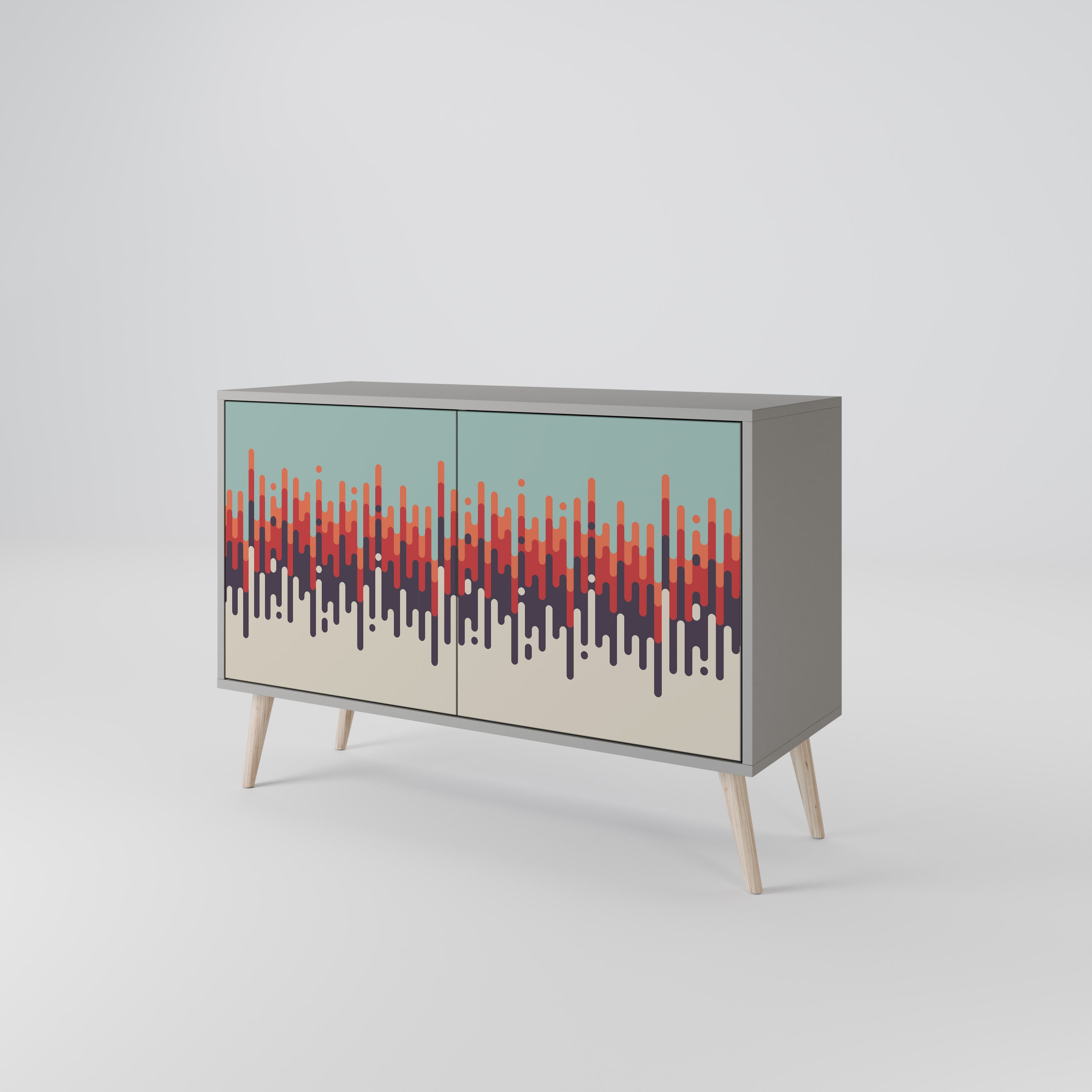 CHROMA CONTOURS Komoda 2-drzwiowa korpus Szary