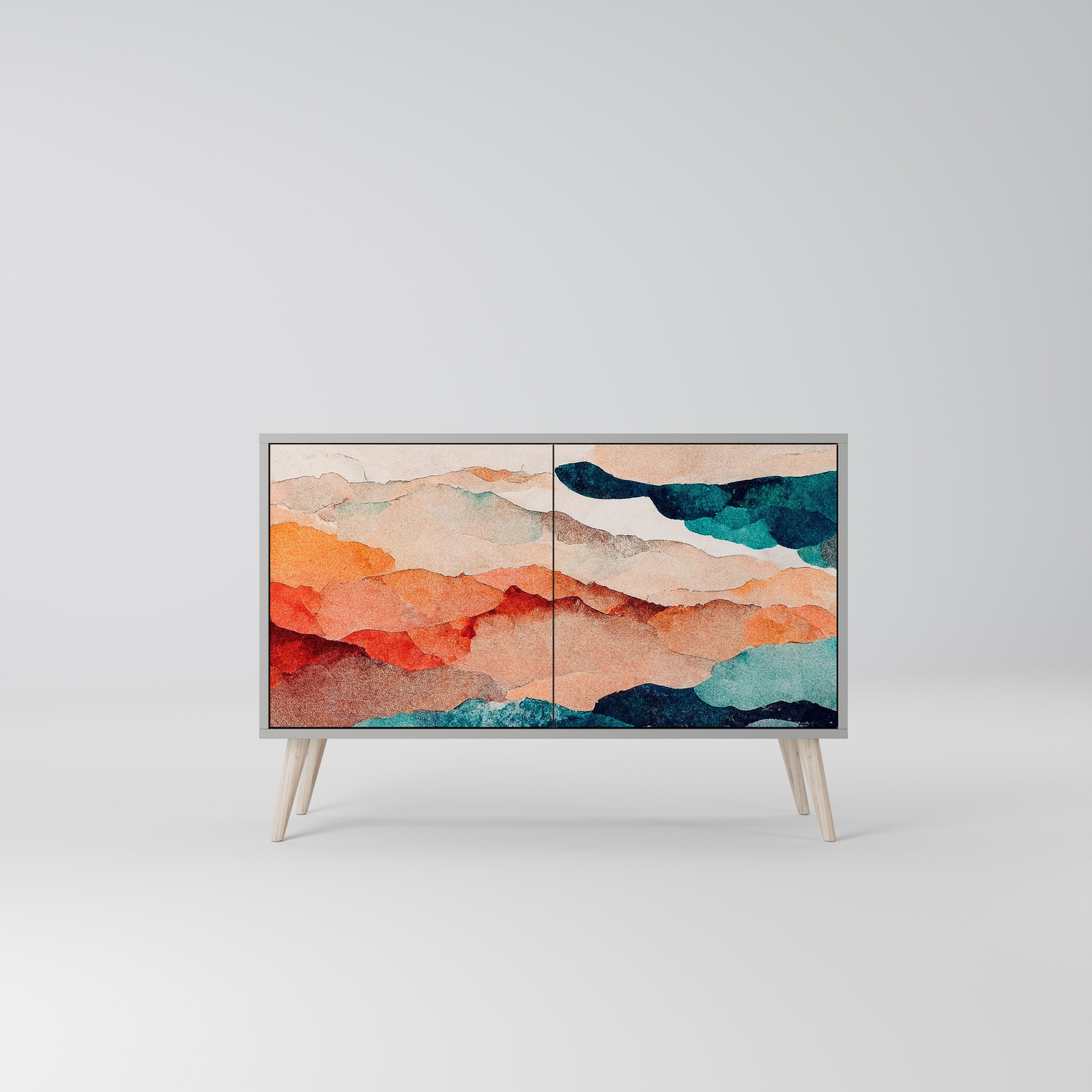 ABSTRACT LANDSCAPE Komoda 2-drzwiowa korpus Szary