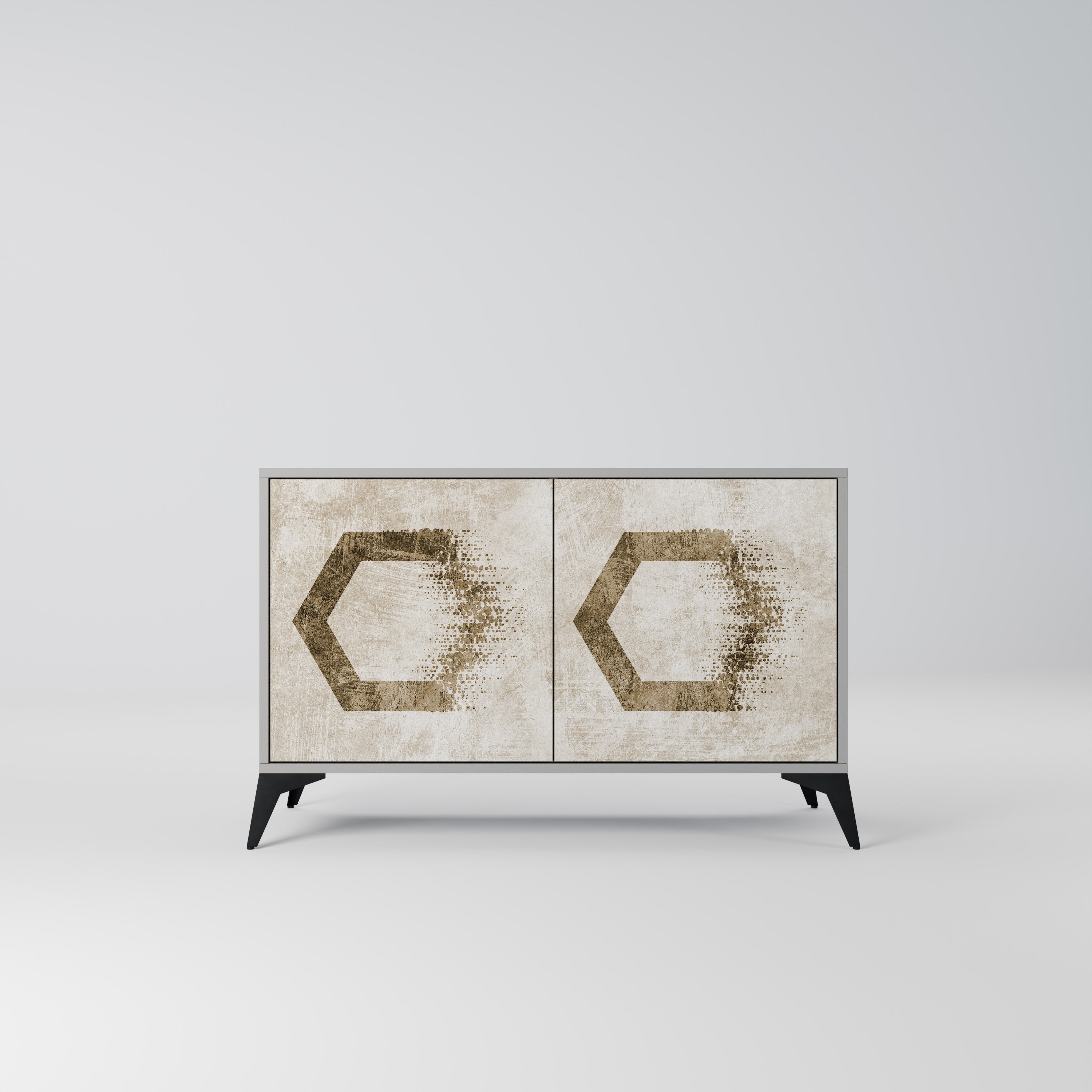 HEXAGONAL SHAPES Komoda 2-drzwiowa korpus Szary