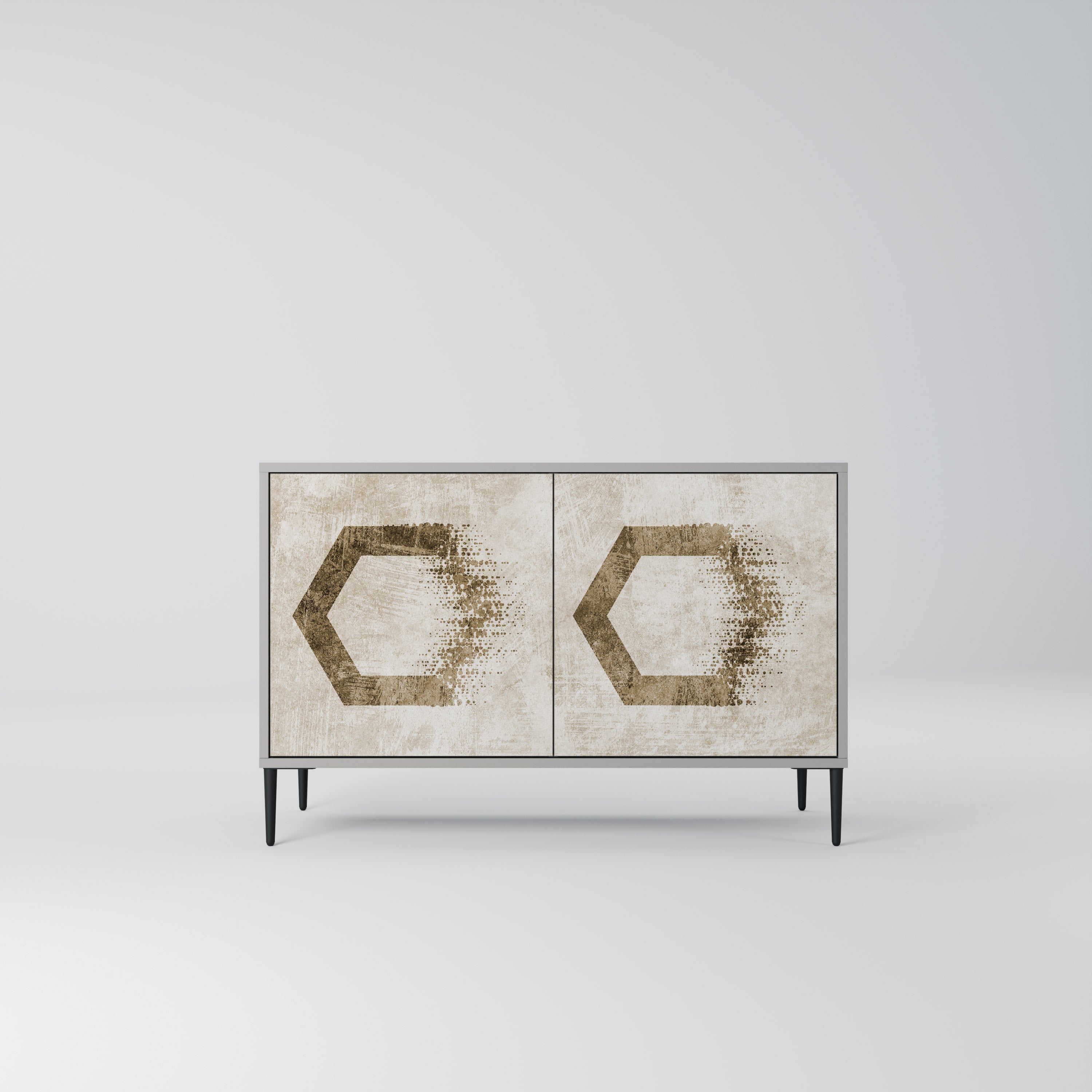 HEXAGONAL SHAPES Komoda 2-drzwiowa korpus Szary