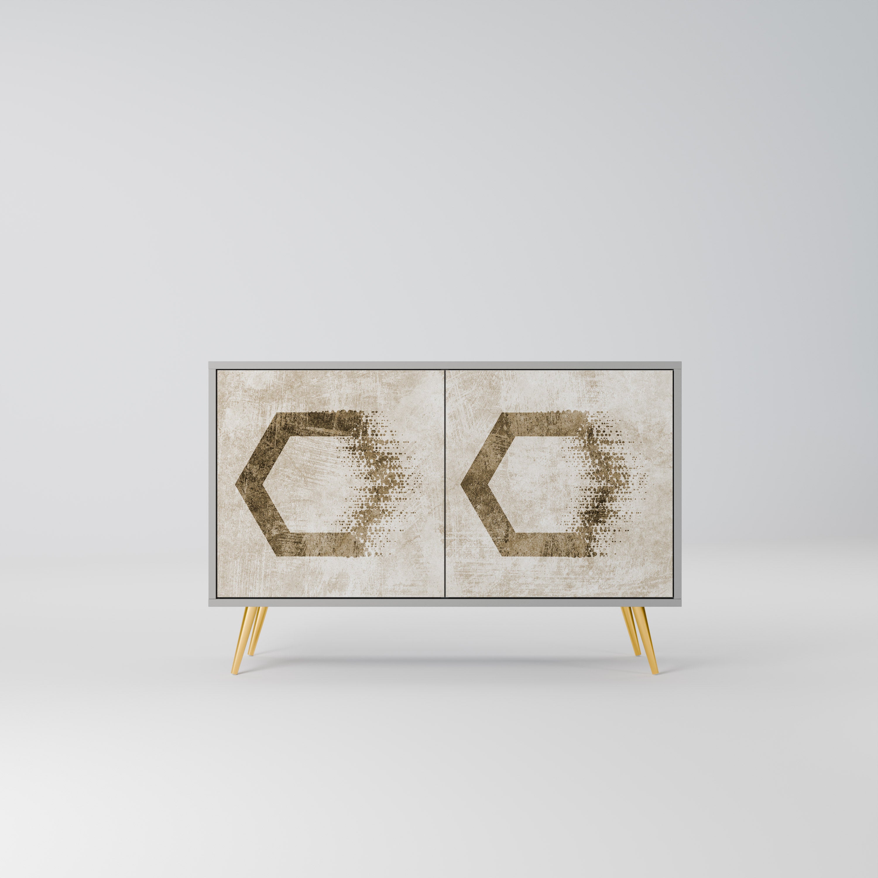 HEXAGONAL SHAPES Komoda 2-drzwiowa korpus Szary