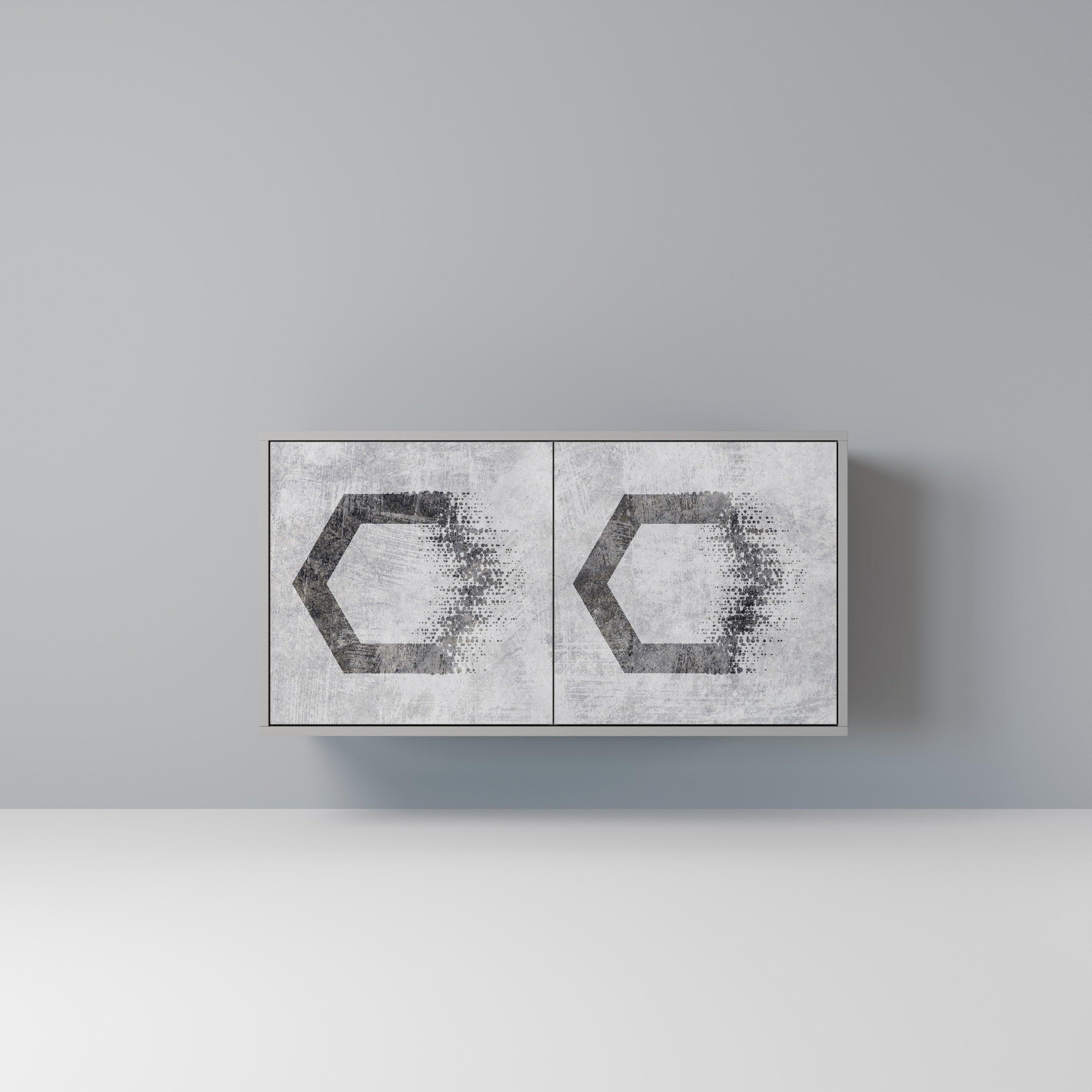 HEXAGONAL FIGURES Komoda 2-drzwiowa korpus Szary