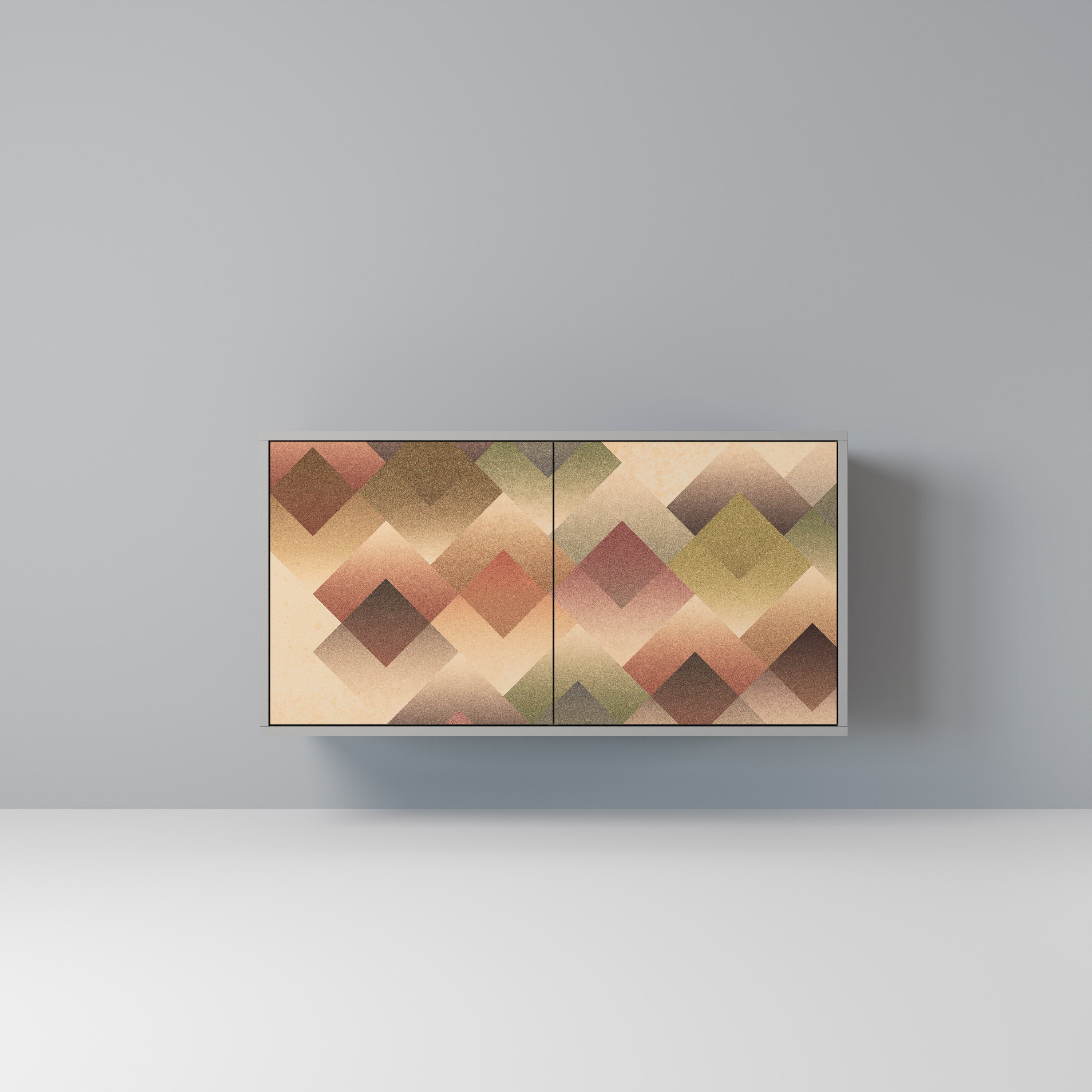 GEOMETRIC FUSION Komoda 2-drzwiowa korpus Szary