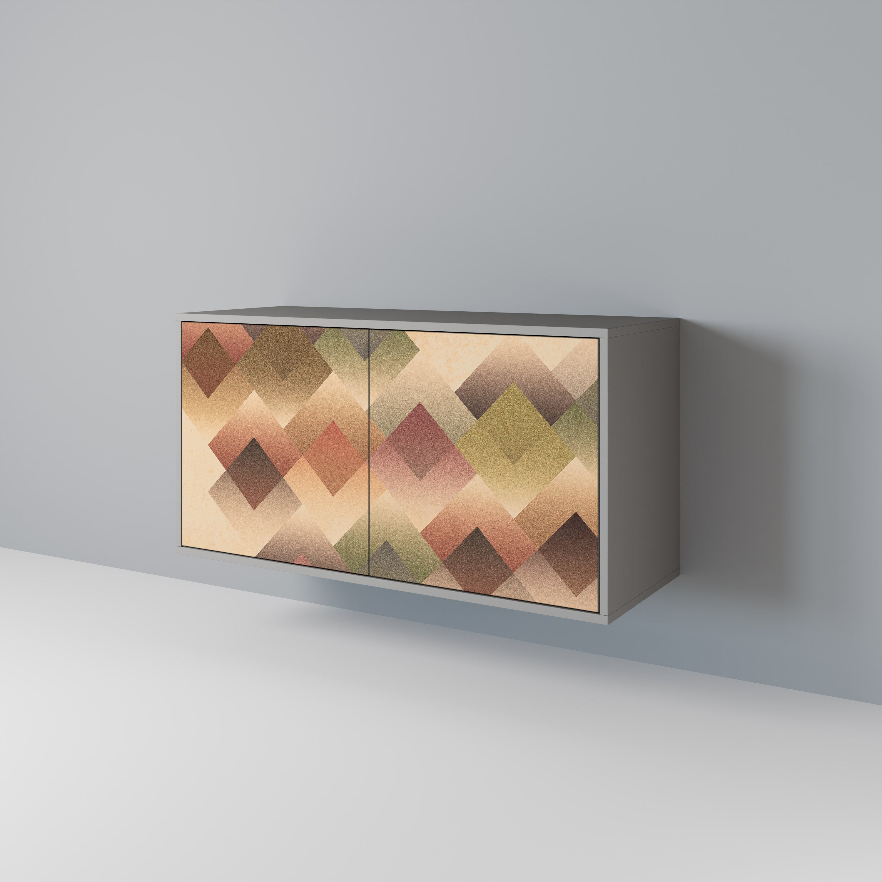 GEOMETRIC FUSION Komoda 2-drzwiowa korpus Szary